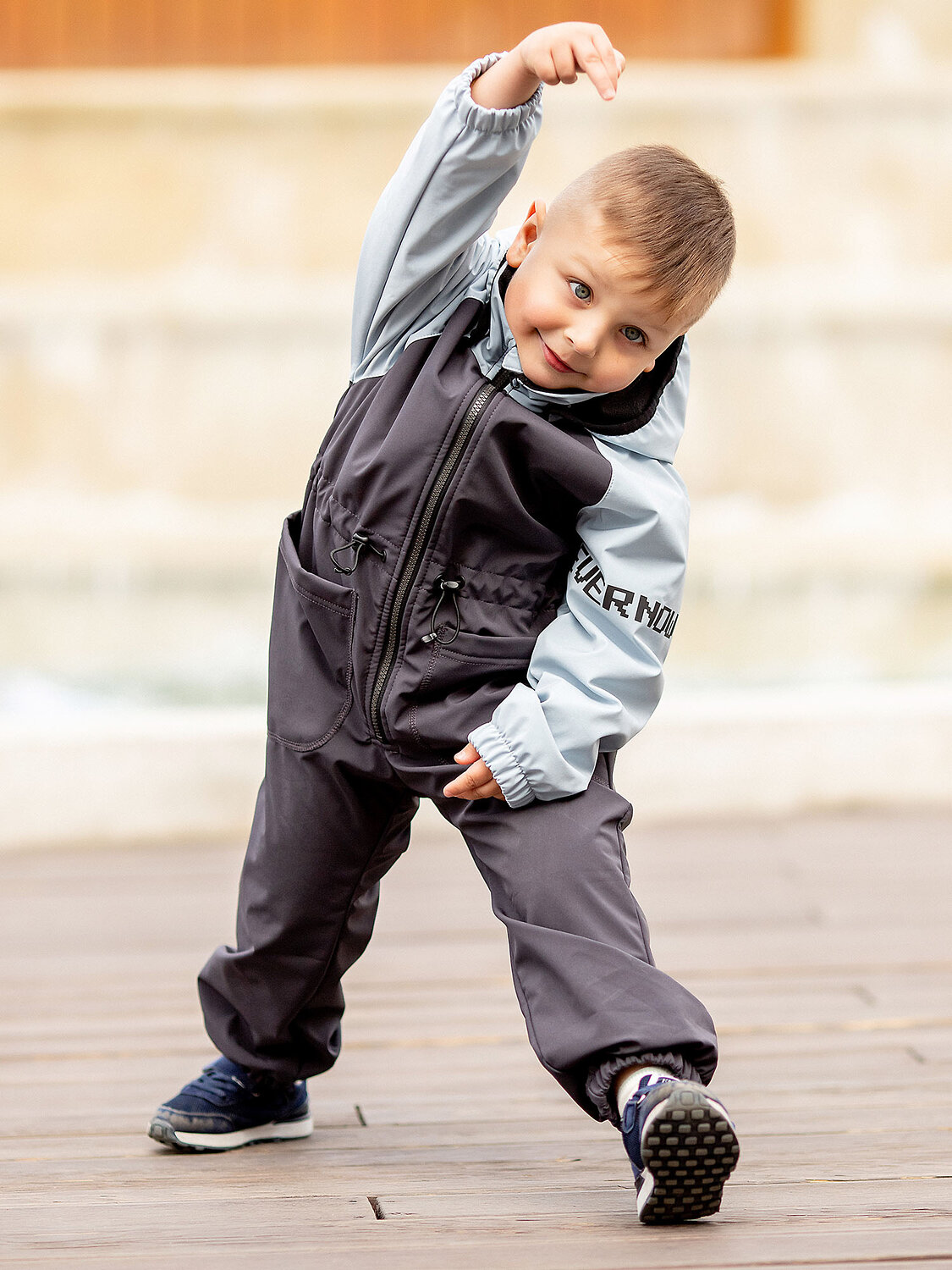 BATIK Комбинезон 576183 559-23в-116-60-2-04 Голубой/серый