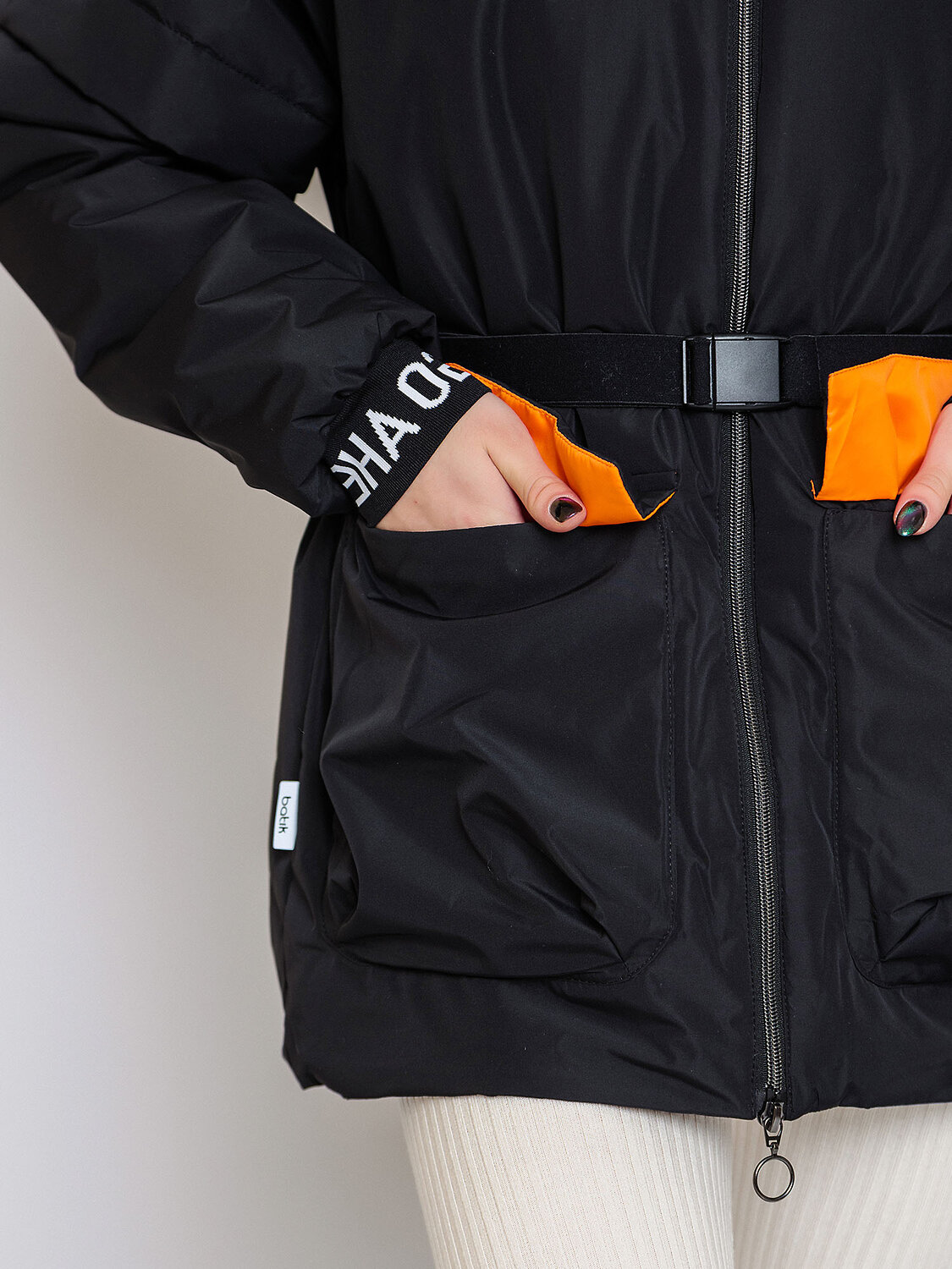 BATIK Бомбер 576209 522-23в-5 Черный/ярко-оранжевый