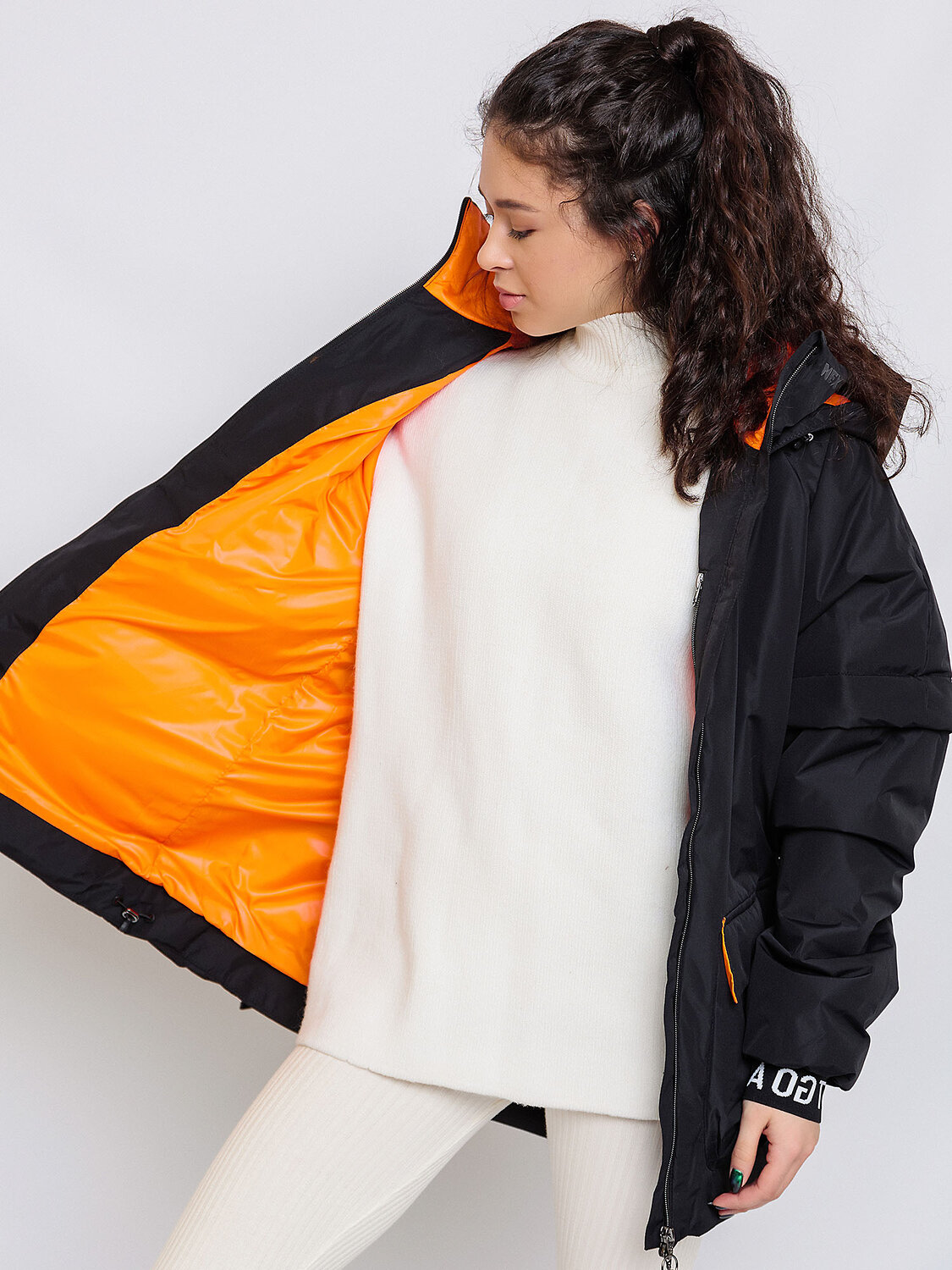 BATIK Бомбер 576209 522-23в-5 Черный/ярко-оранжевый