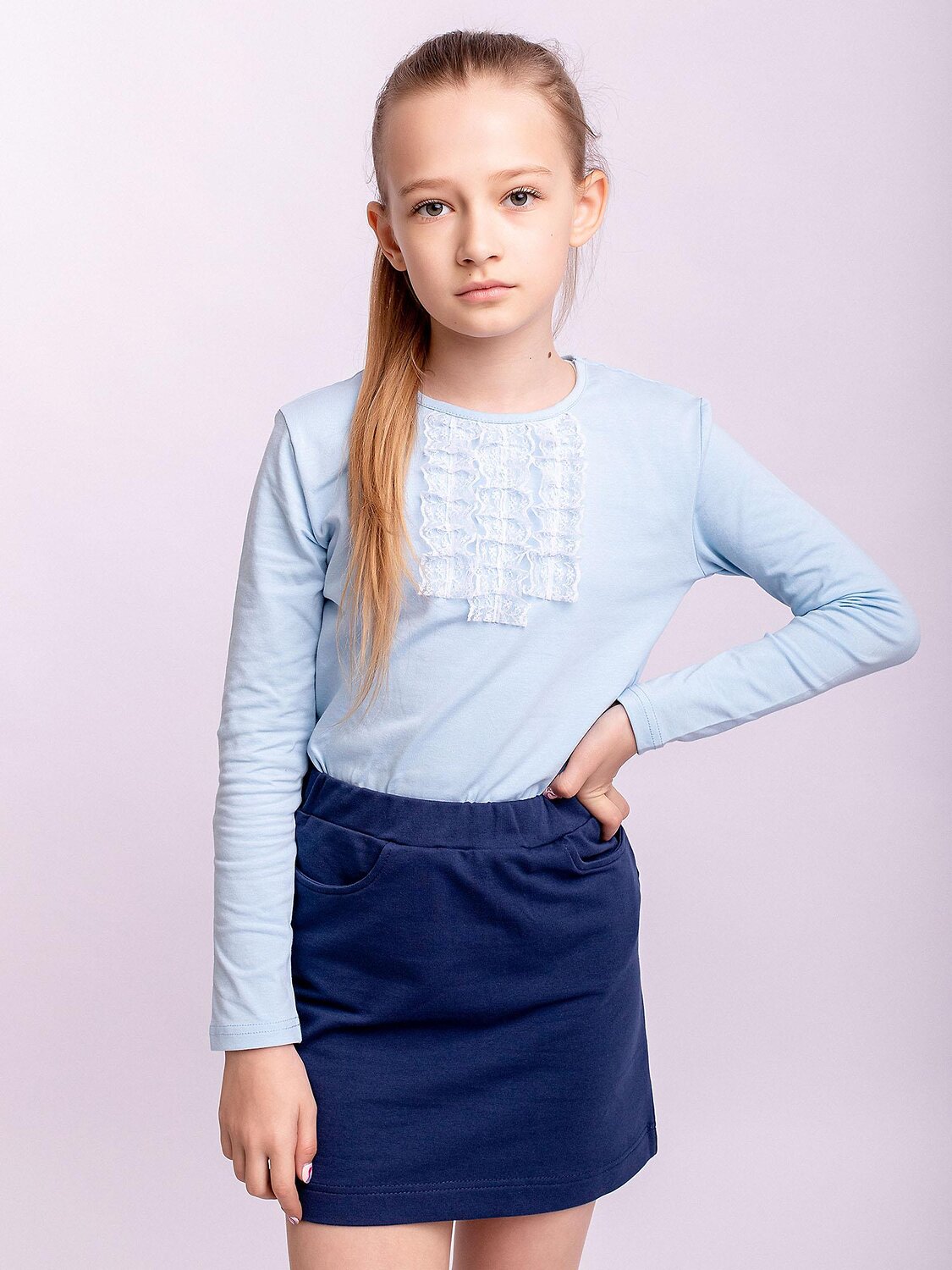 BATIK Лонгслив 576266 003_ШК22 Голубой