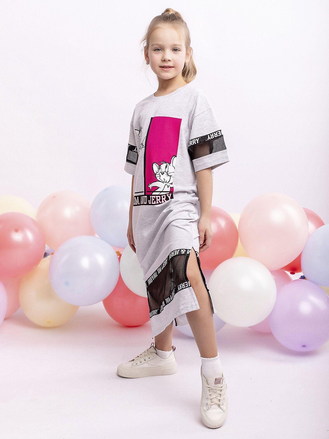 BATIK Платье 576276 0062_ЛС22 Серый меланж