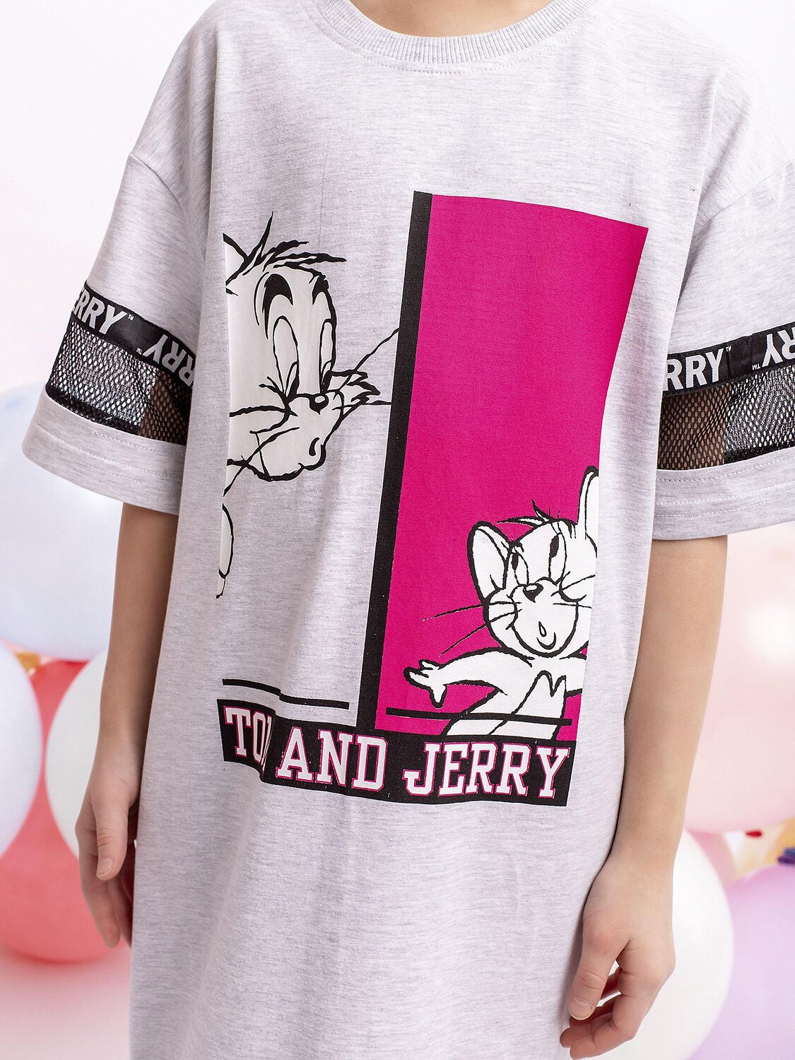 BATIK Платье 576276 0062_ЛС22 Серый меланж