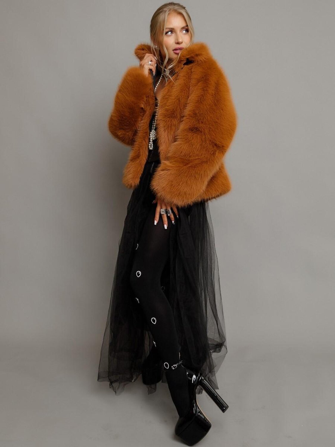 BATIK Шуба 576419 810-24о-4 Темная охра