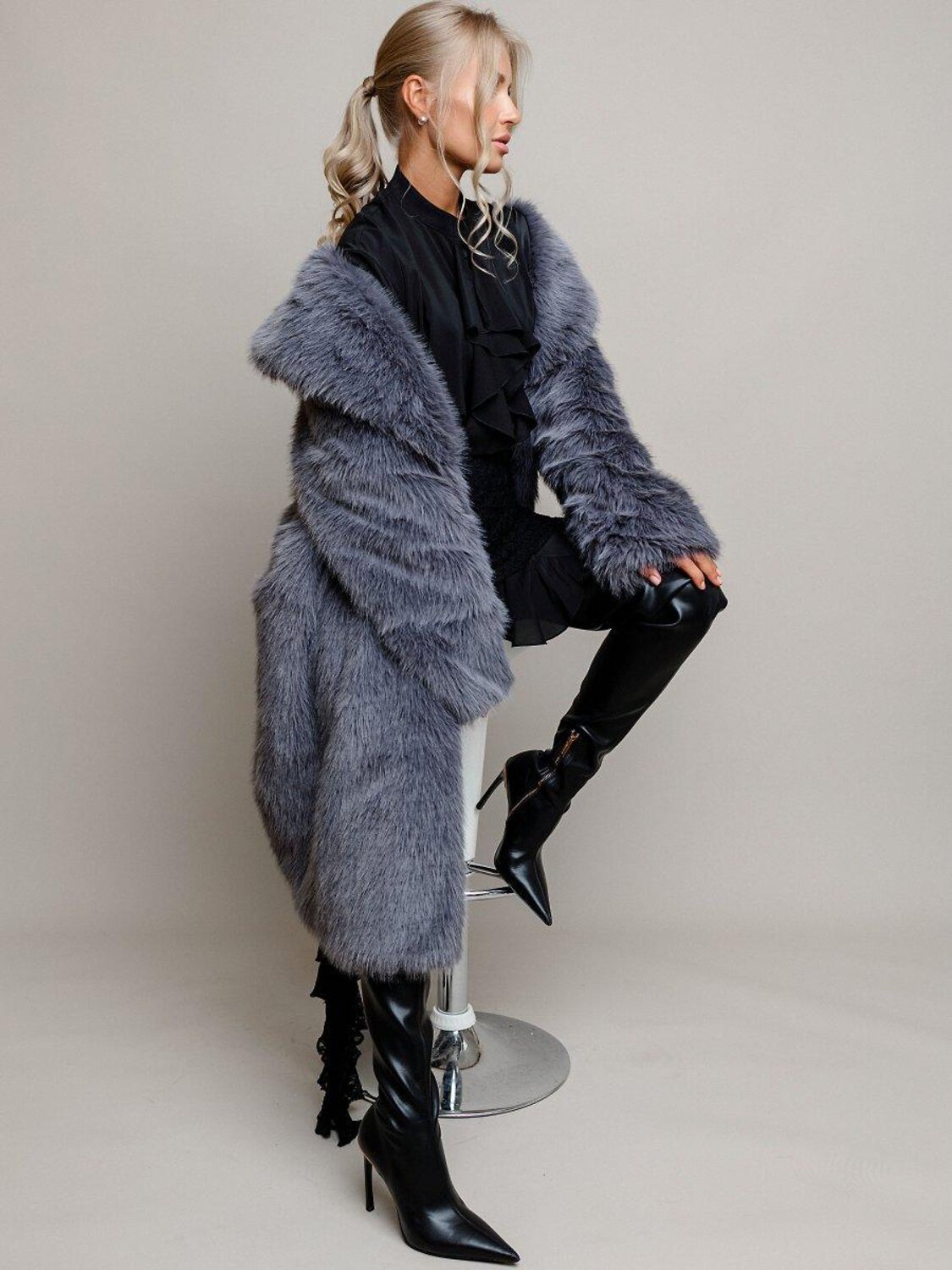 BATIK Шуба 576424 819-24о-3 Графит