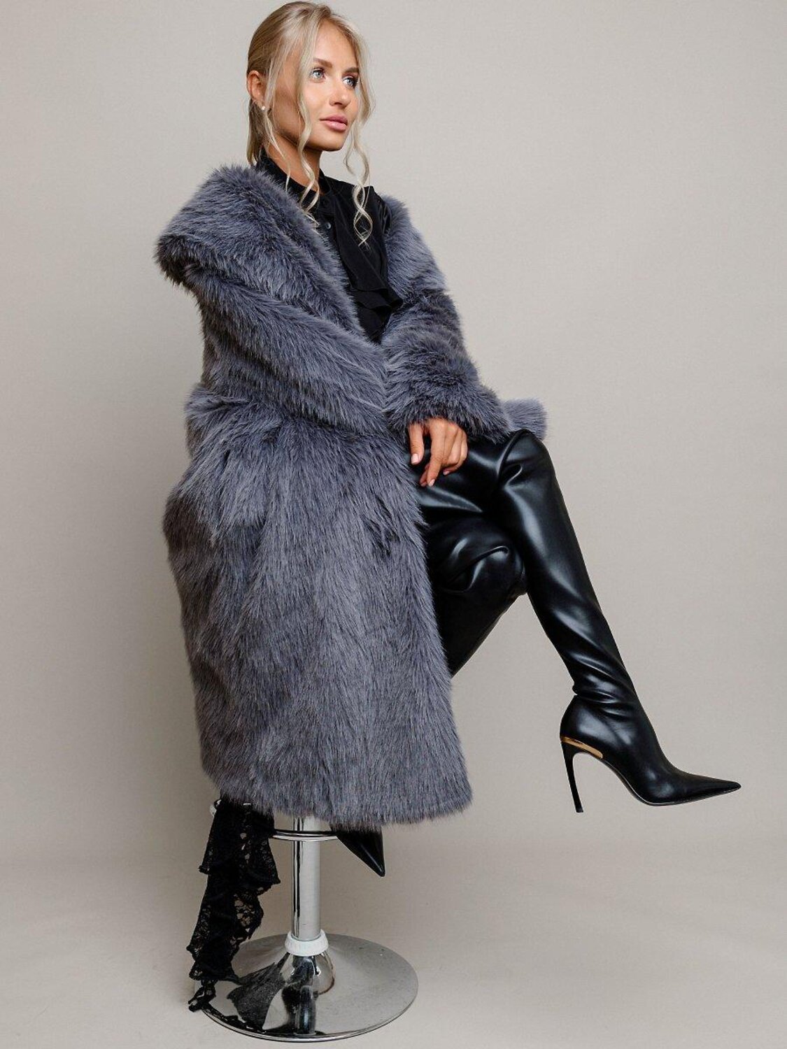 BATIK Шуба 576424 819-24о-3 Графит