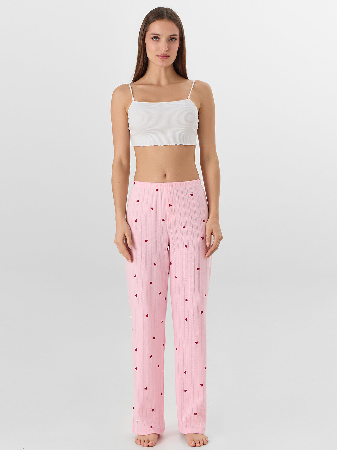 MARK FORMELLE Брюки 576429 532252 сердечки на розовом