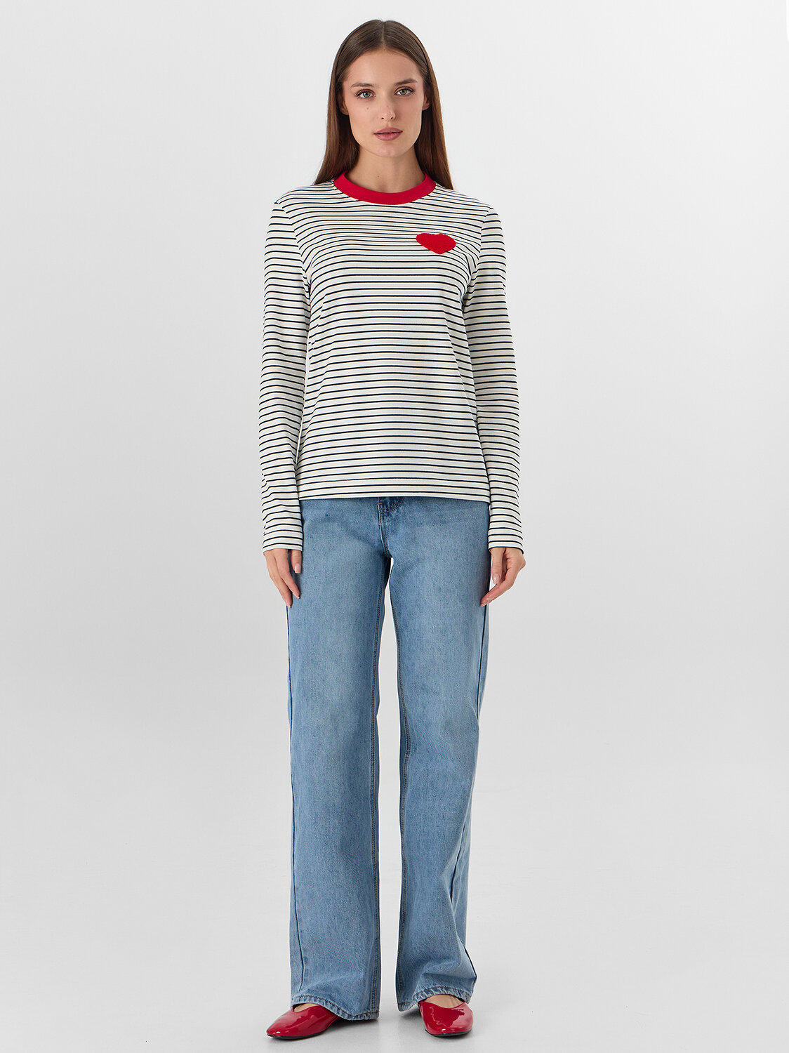 MARK FORMELLE Джемпер 576437 122867 бело -черная полоска