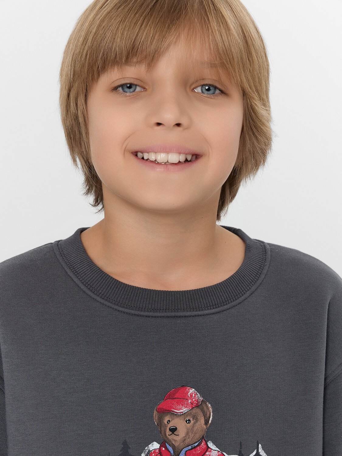 MARK FORMELLE Свитшот 576452 123431/1 серая жемчужина +печать