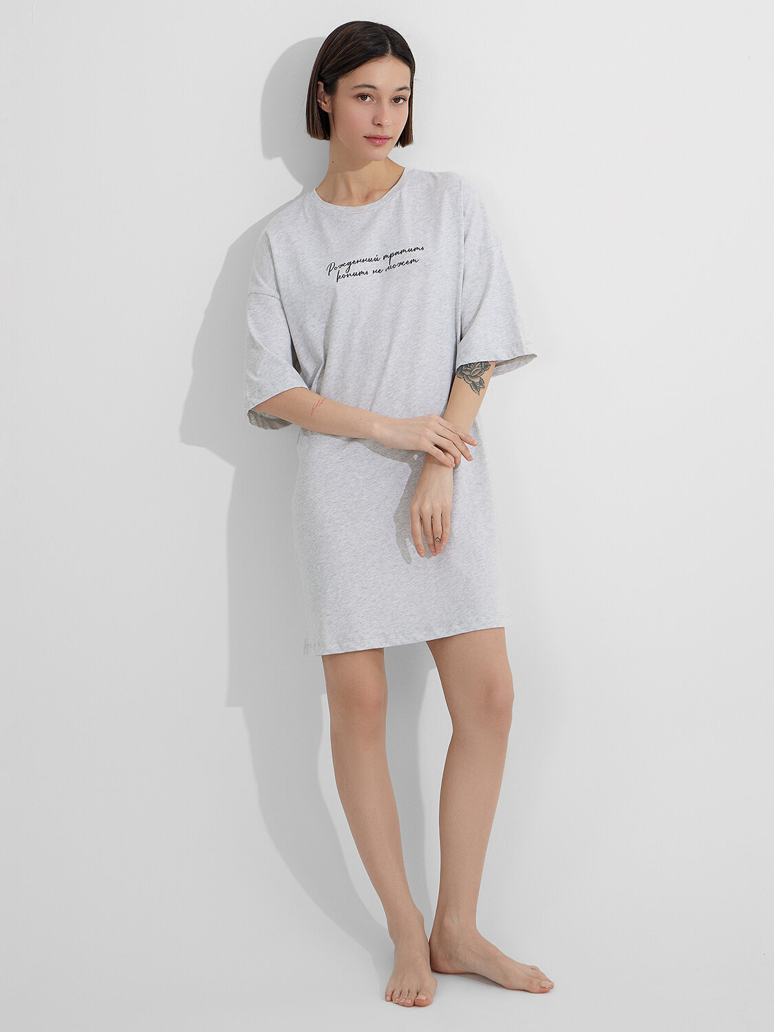 MARK FORMELLE Туника 576459 512079 серый меланж+печать