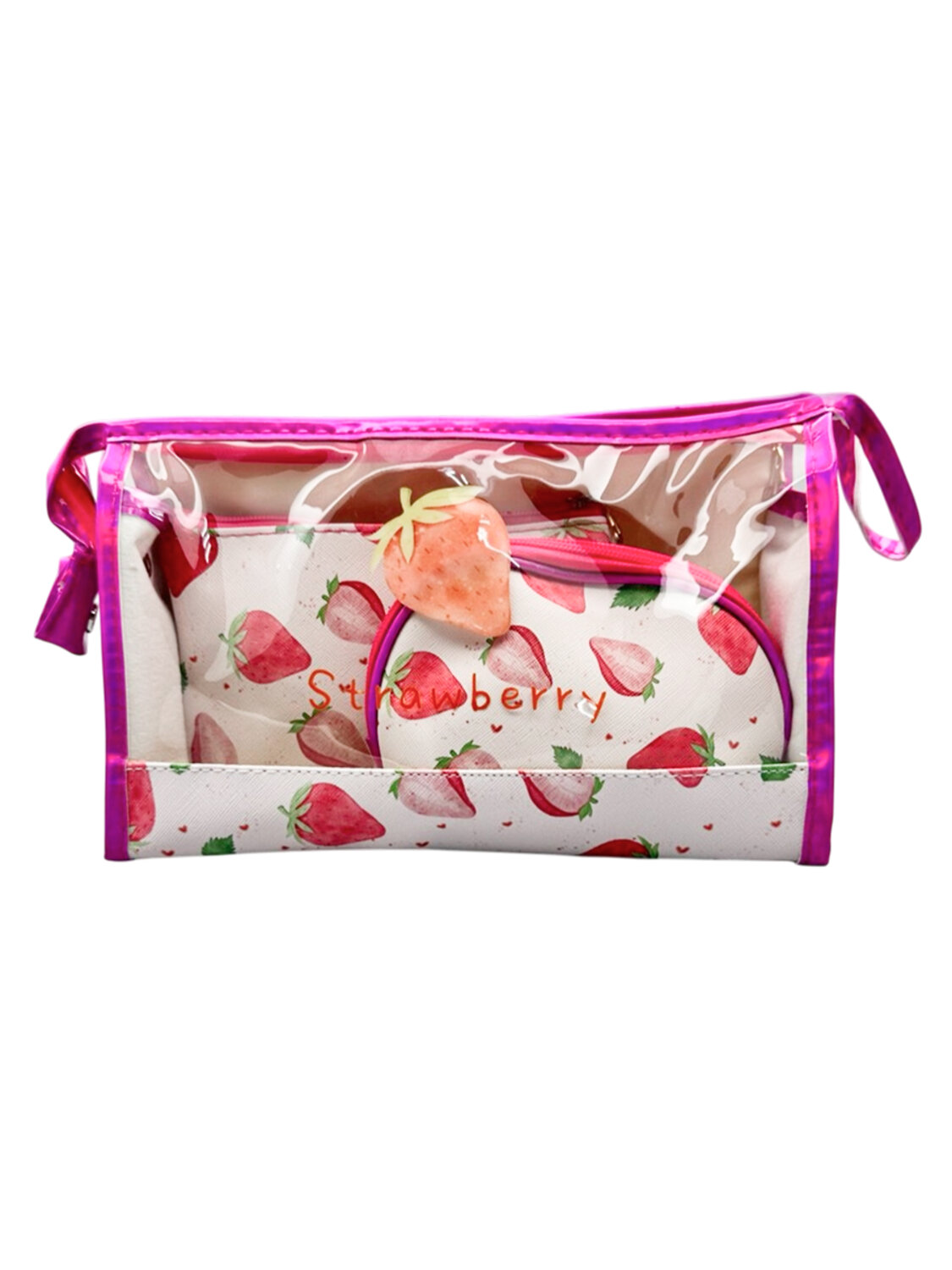 Sunflower Набор косметичек с принтом «Клубнички» 01 TY, 3 шт., розовый 576566 21024 
