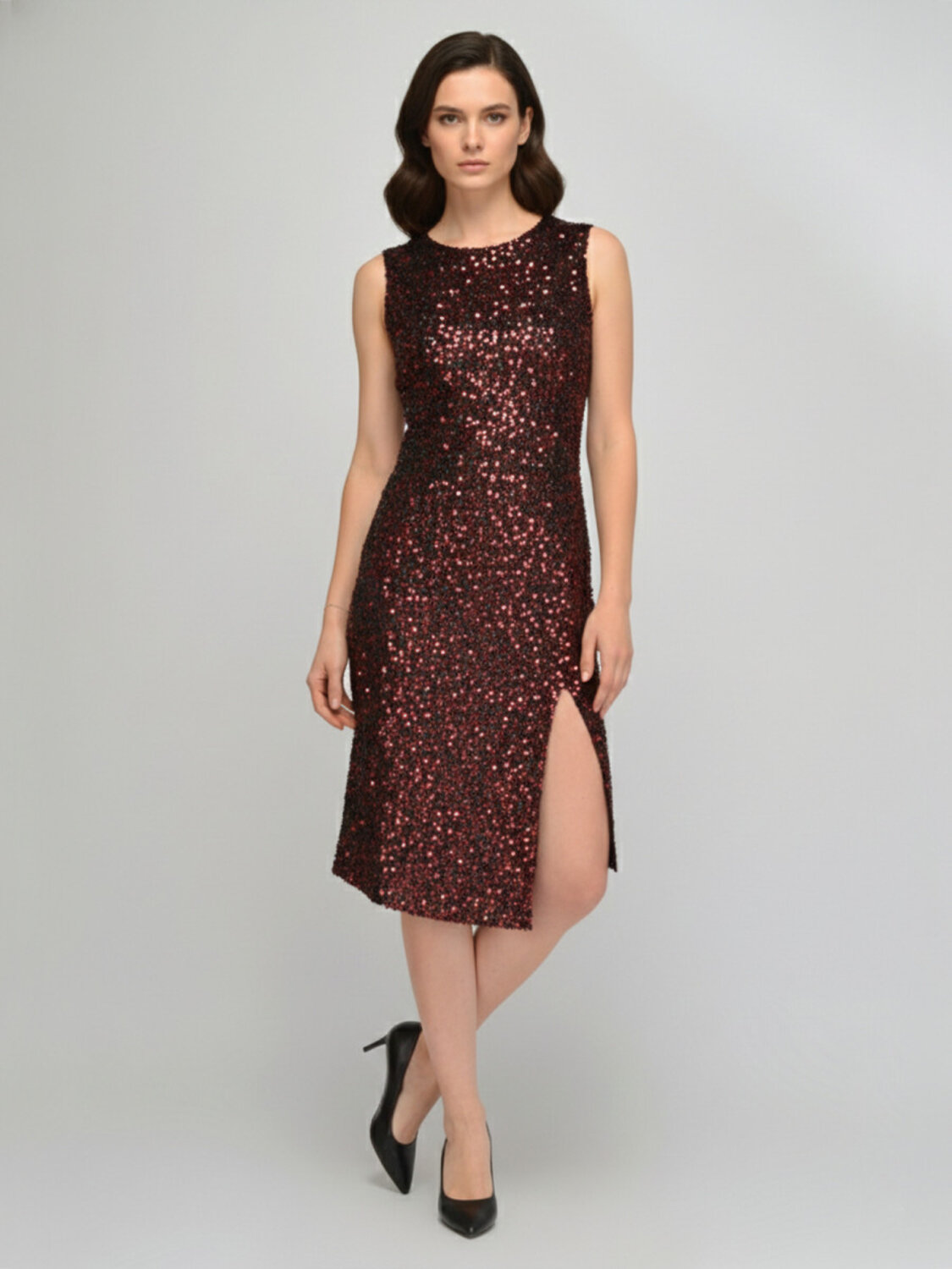 VISERDI Платье 576610 10456-чкр 4351635 бордовый