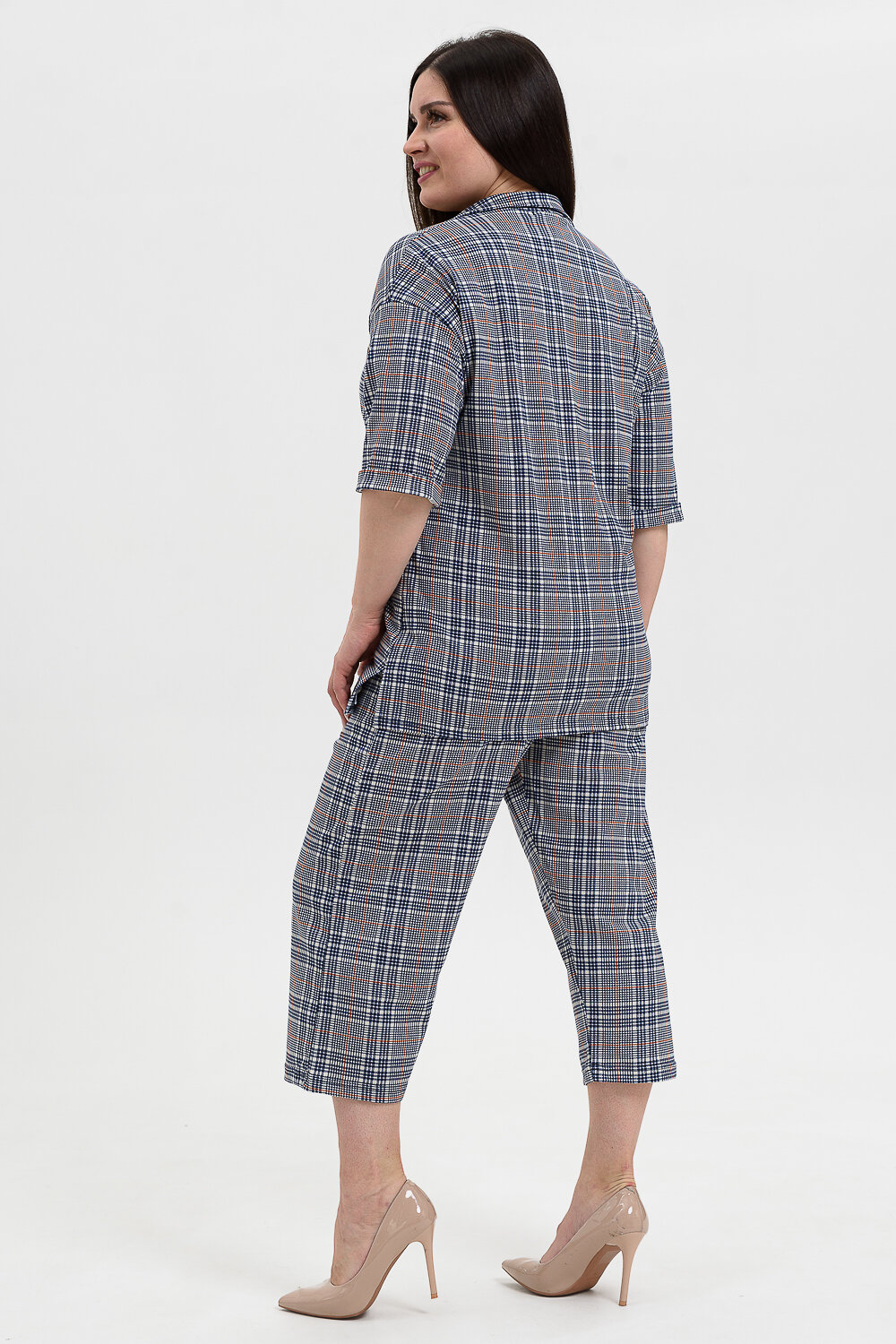 Натали Рубашка 576655 21603 серая клетка