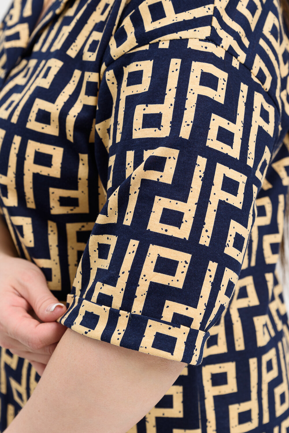 Натали Рубашка 576659 21603 орнамент синий