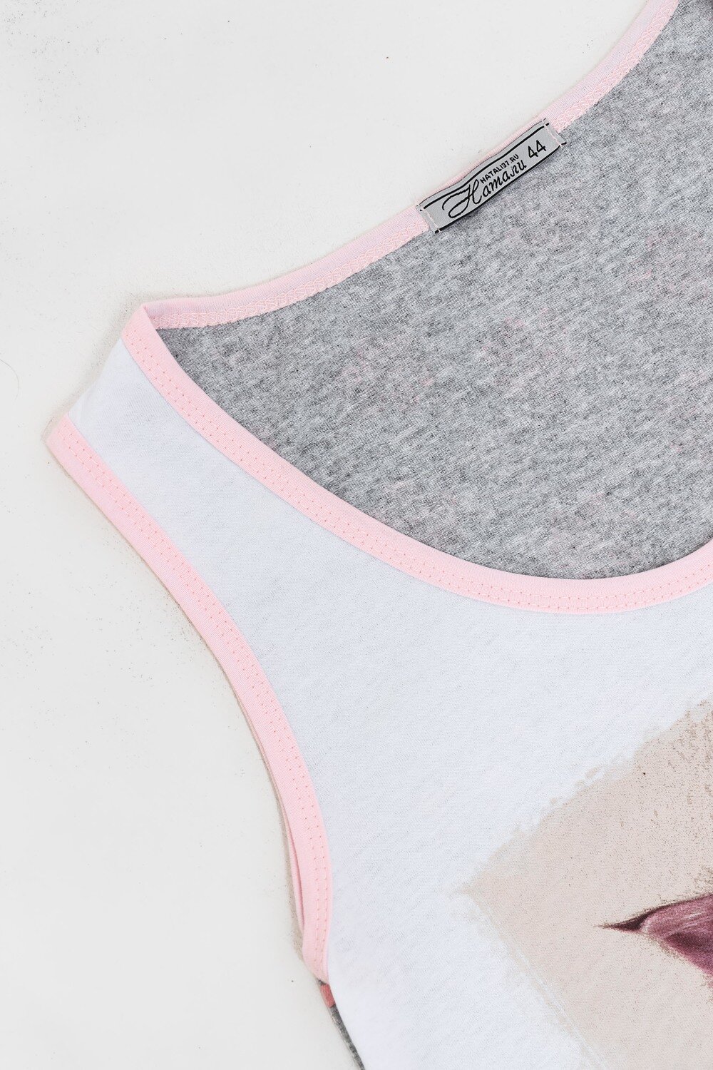 Натали Пижама 576664 Пижама Два котенка шорты белый