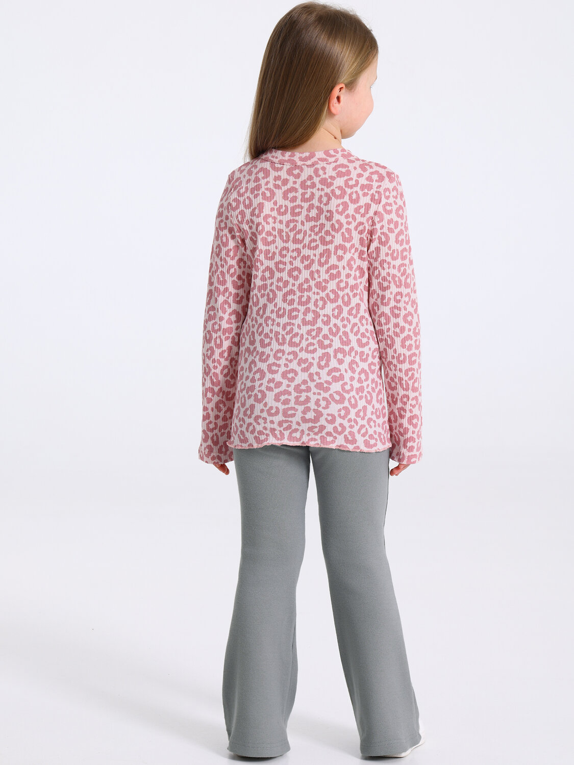 Апрель Комплект 576681 2ДЛБ5880023н розовый леопард на светло-розовом+серый