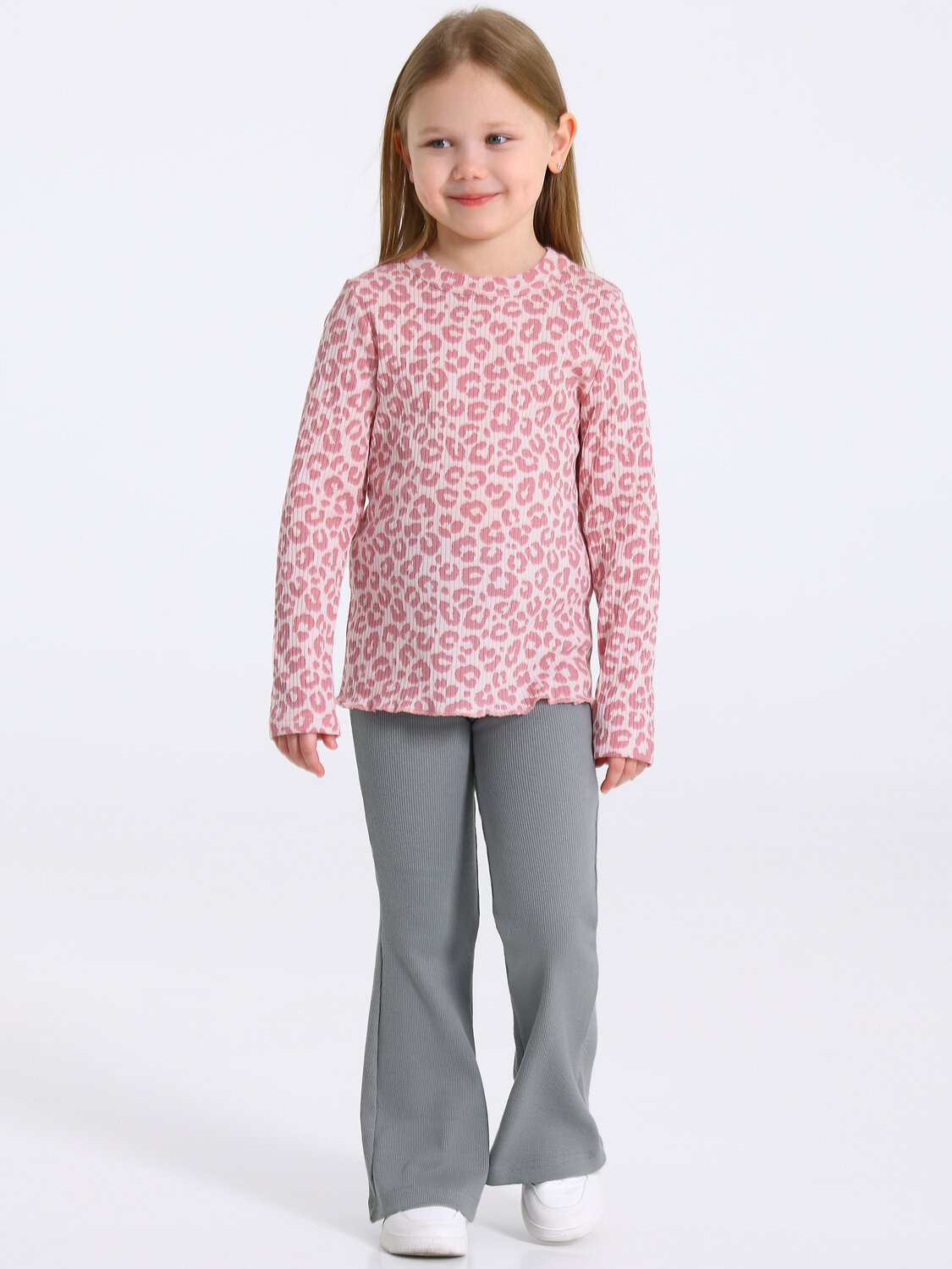 Апрель Комплект 576681 2ДЛБ5880023н розовый леопард на светло-розовом+серый