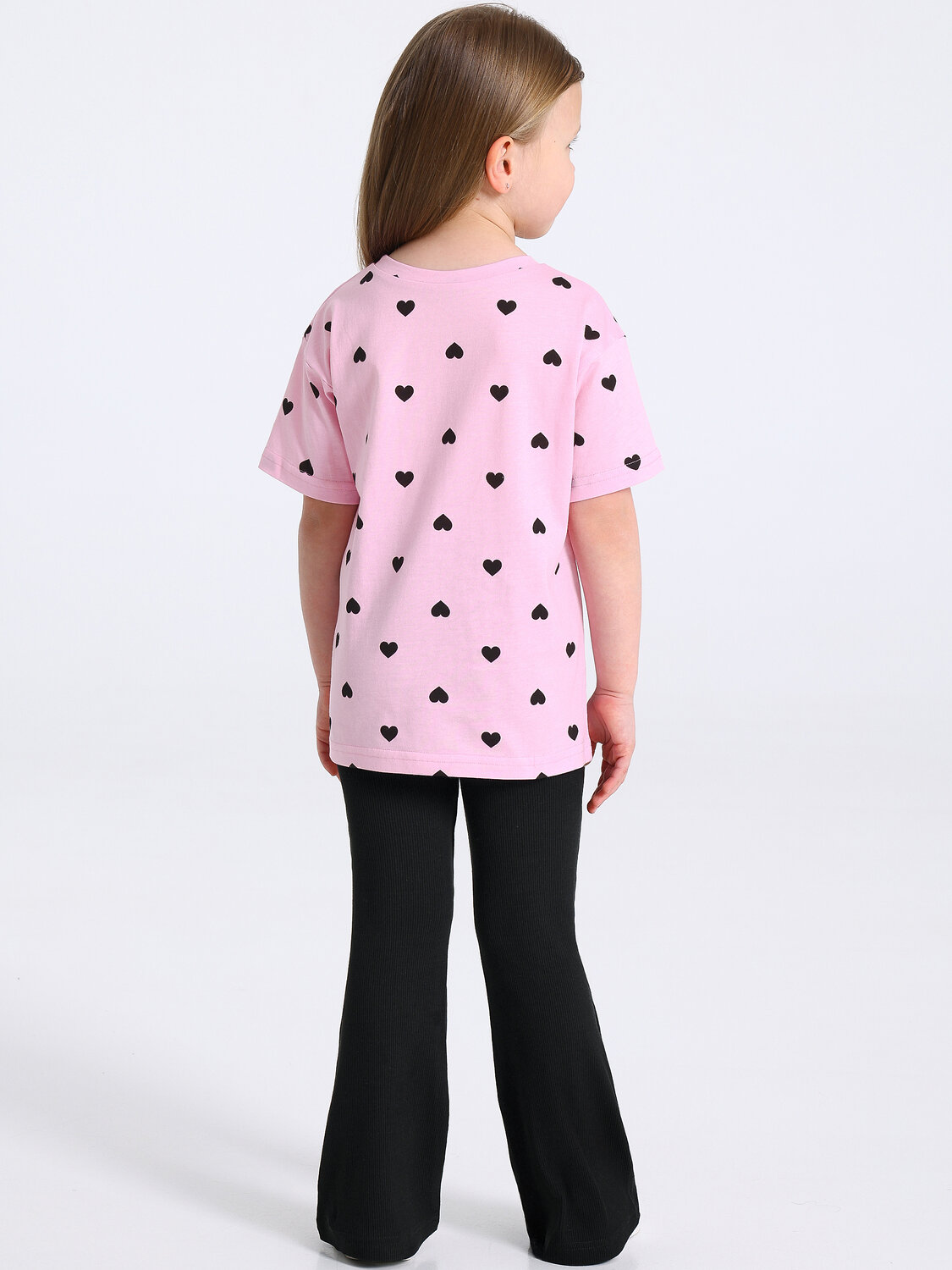 Апрель Комплект 576682 2ДФБ5914023н черные сердечки на светло-розовом+черный