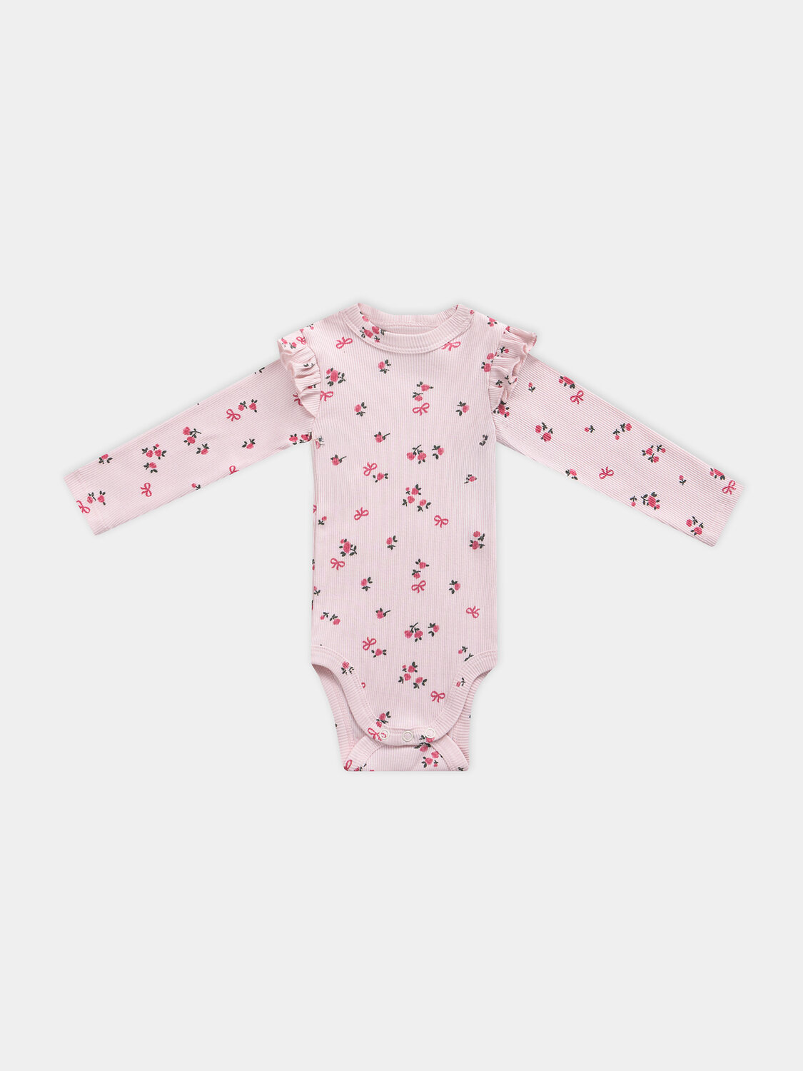 MARK FORMELLE Боди детское 576695 13017-2 сердца на св.розовом +цветочки на розовом