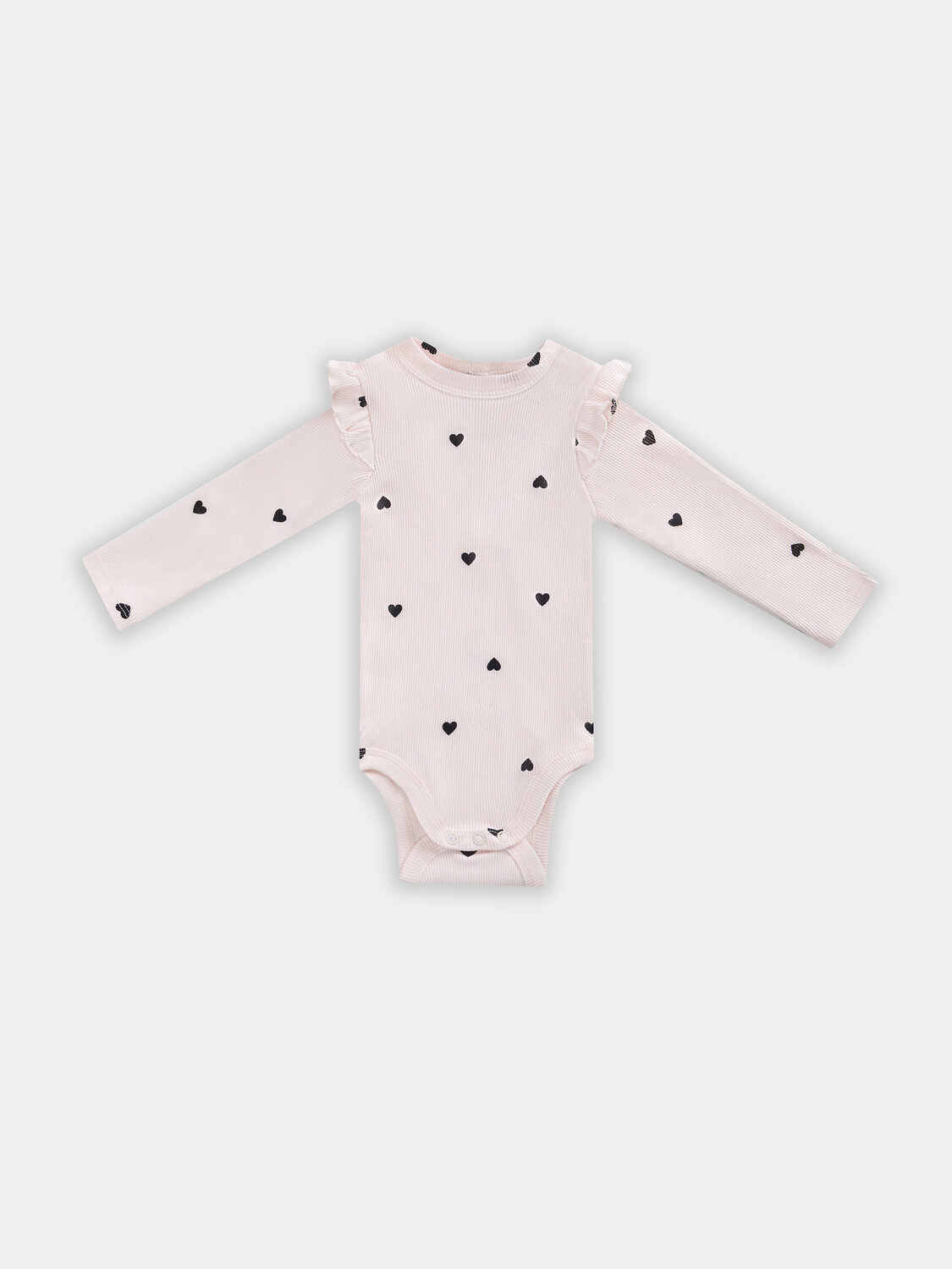 MARK FORMELLE Боди детское 576695 13017-2 сердца на св.розовом +цветочки на розовом