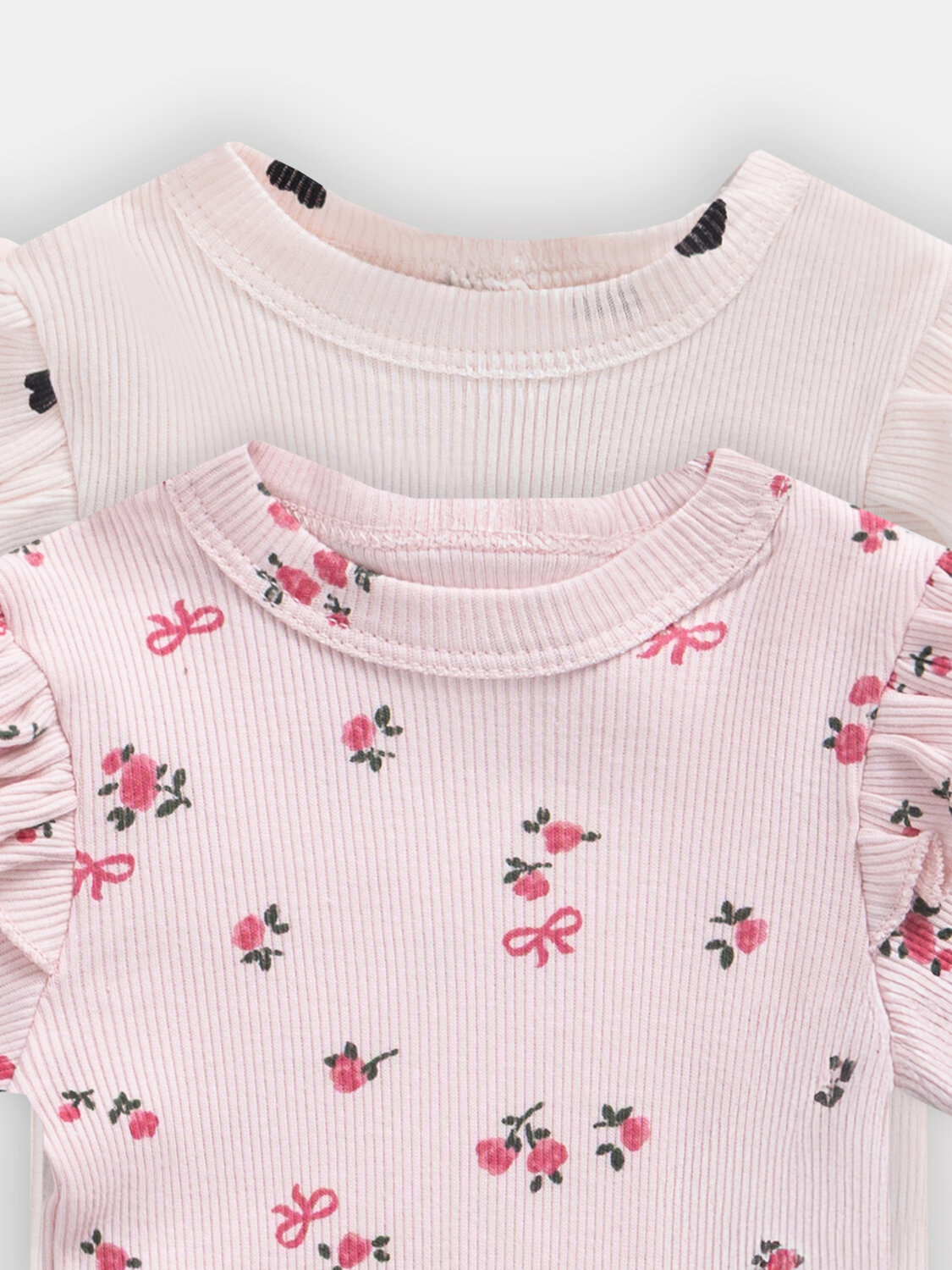 MARK FORMELLE Боди детское 576695 13017-2 сердца на св.розовом +цветочки на розовом