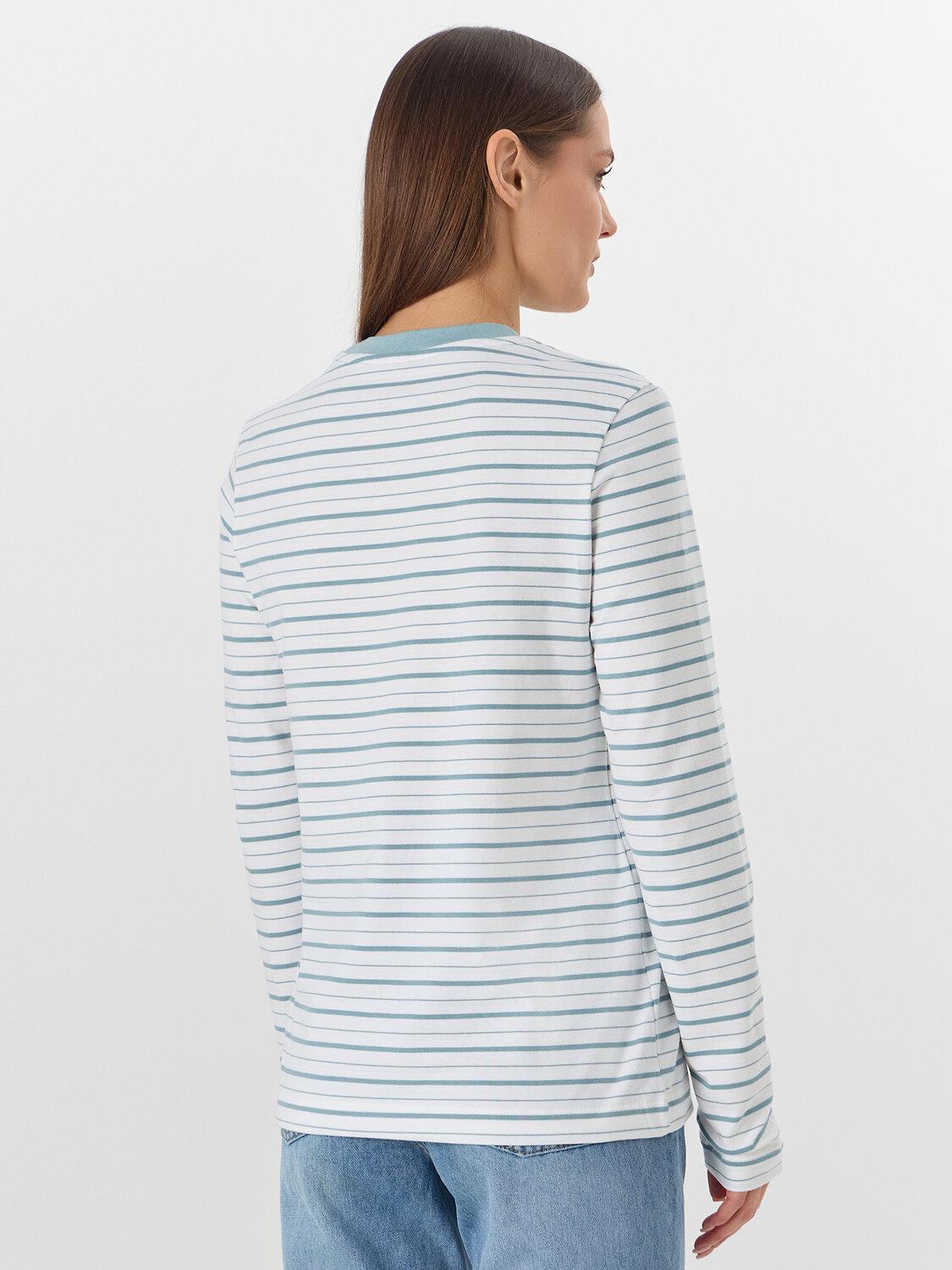 MARK FORMELLE Джемпер 576704 122867 голубо -серая полоска