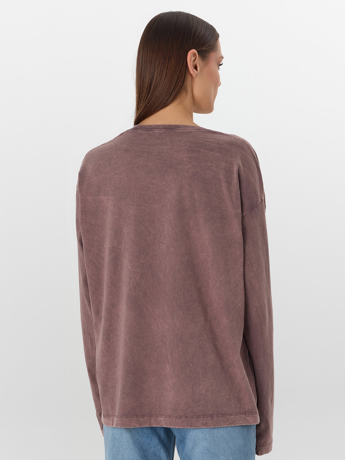 MARK FORMELLE Джемпер 576705 122868 ACID WASH бордово-серый