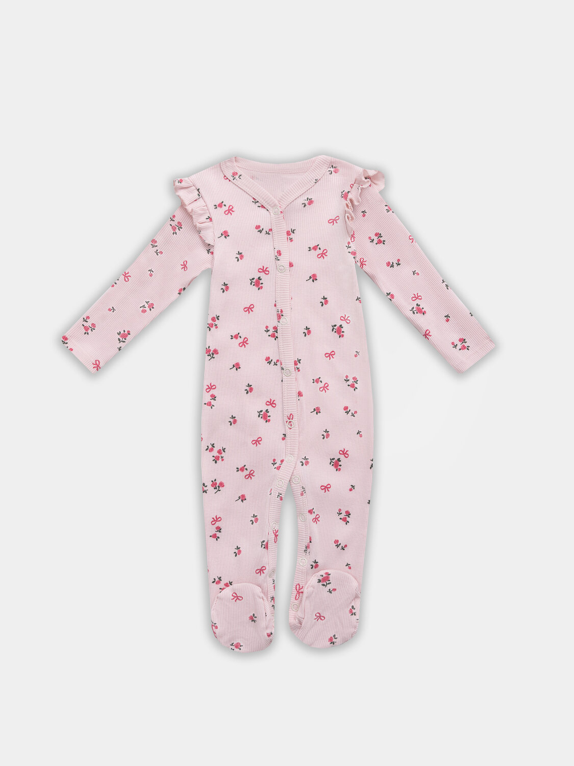 MARK FORMELLE Комбинезон 576708 14007-2 сердца на св.розовом +цветочки на розовом