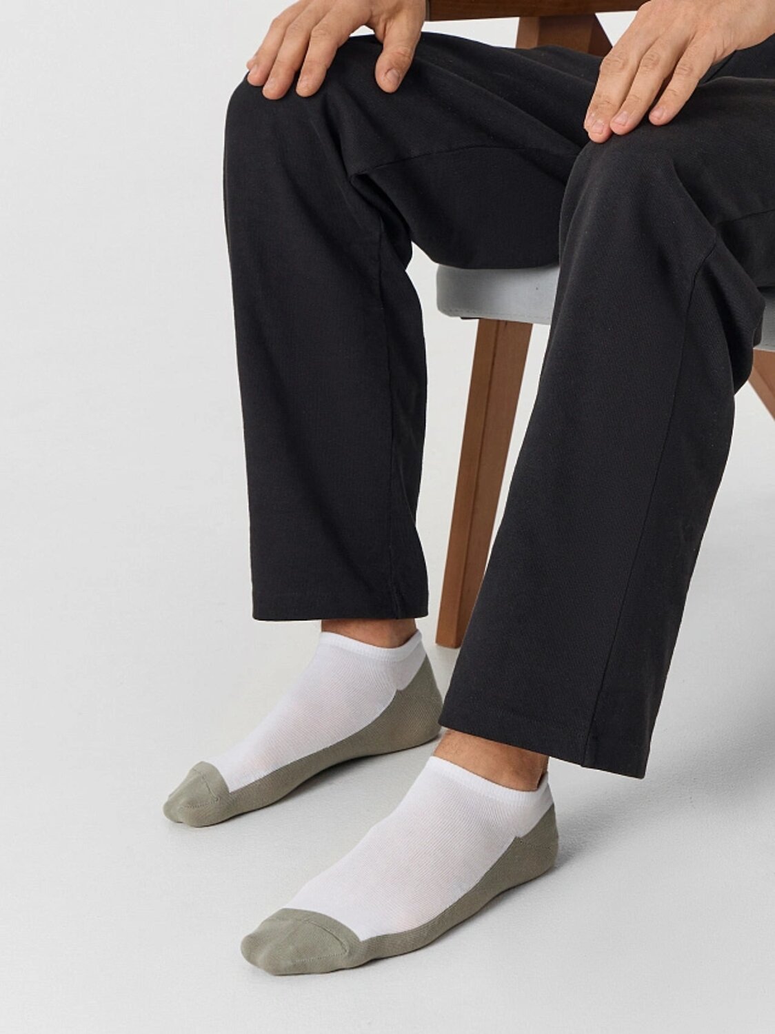 MARK FORMELLE Мужские носки 576731 104K-3091 белый /оливка