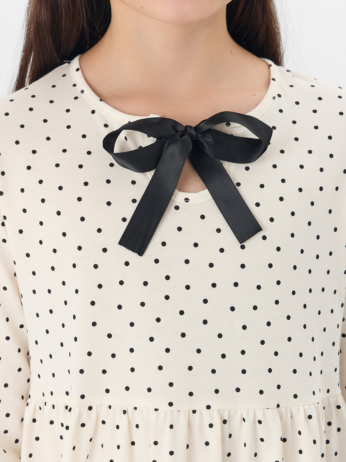 MARK FORMELLE Платье 576736 157982 горошек на молочном