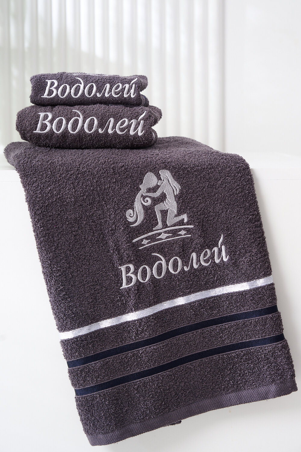 Натали Полотенце 576844 14418 графит+водолей