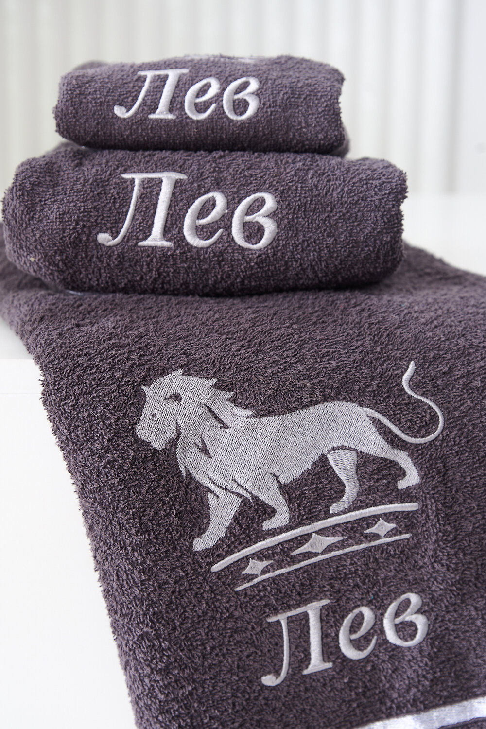 Натали Полотенце 576851 14418 графит+лев