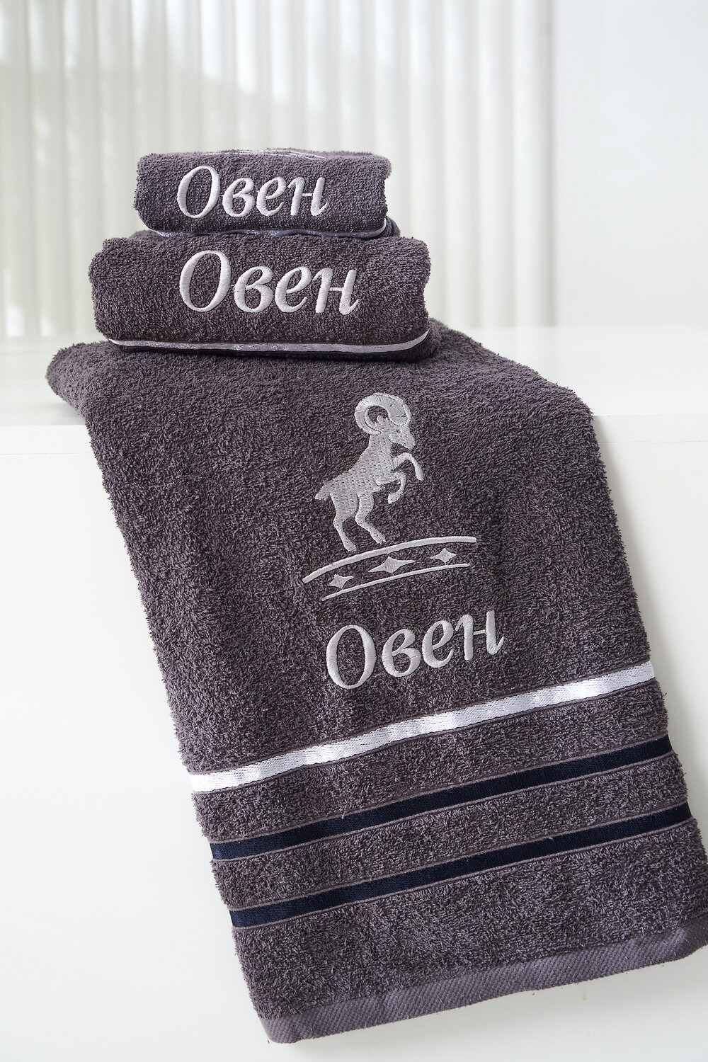 Натали Полотенце 576852 14418 графит+овен
