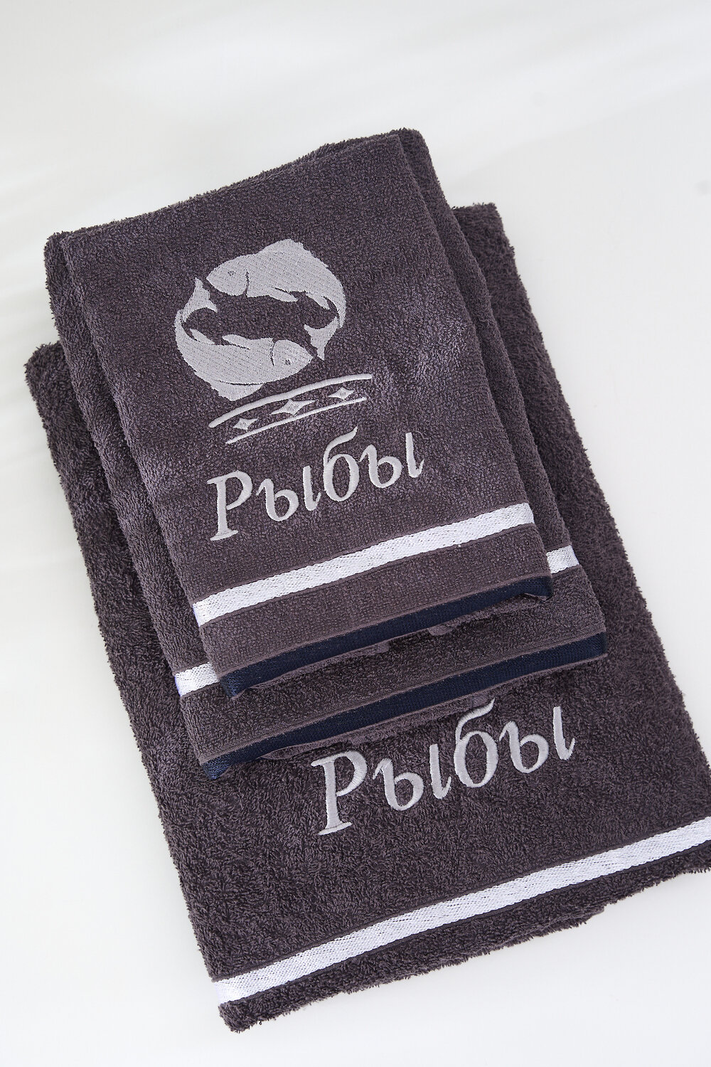 Натали Полотенце 576854 14418 графит+рыба
