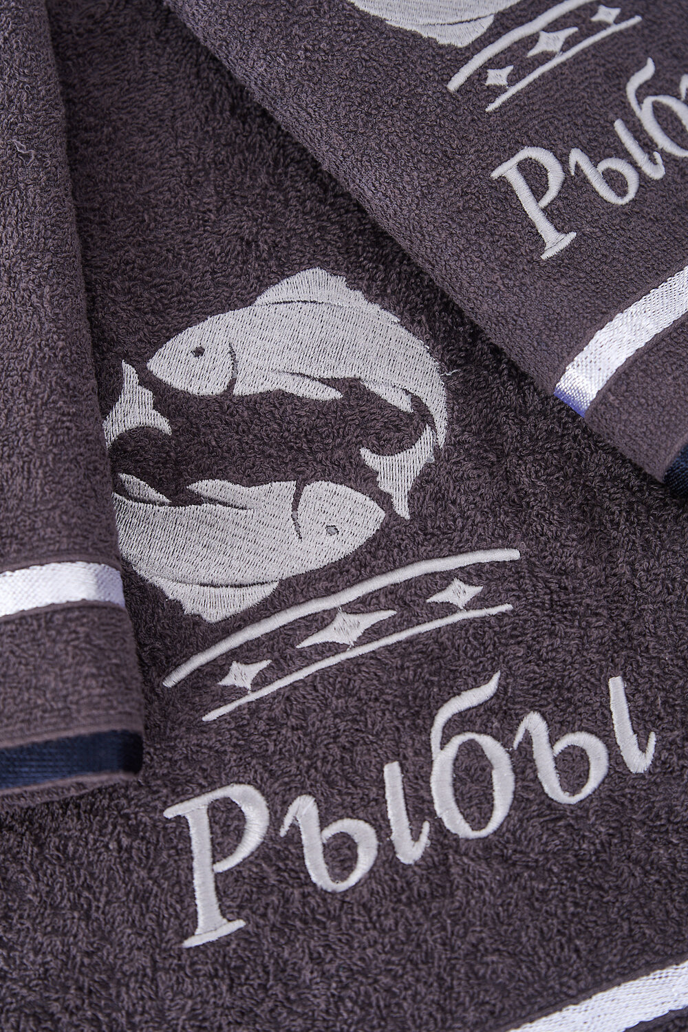 Натали Полотенце 576854 14418 графит+рыба