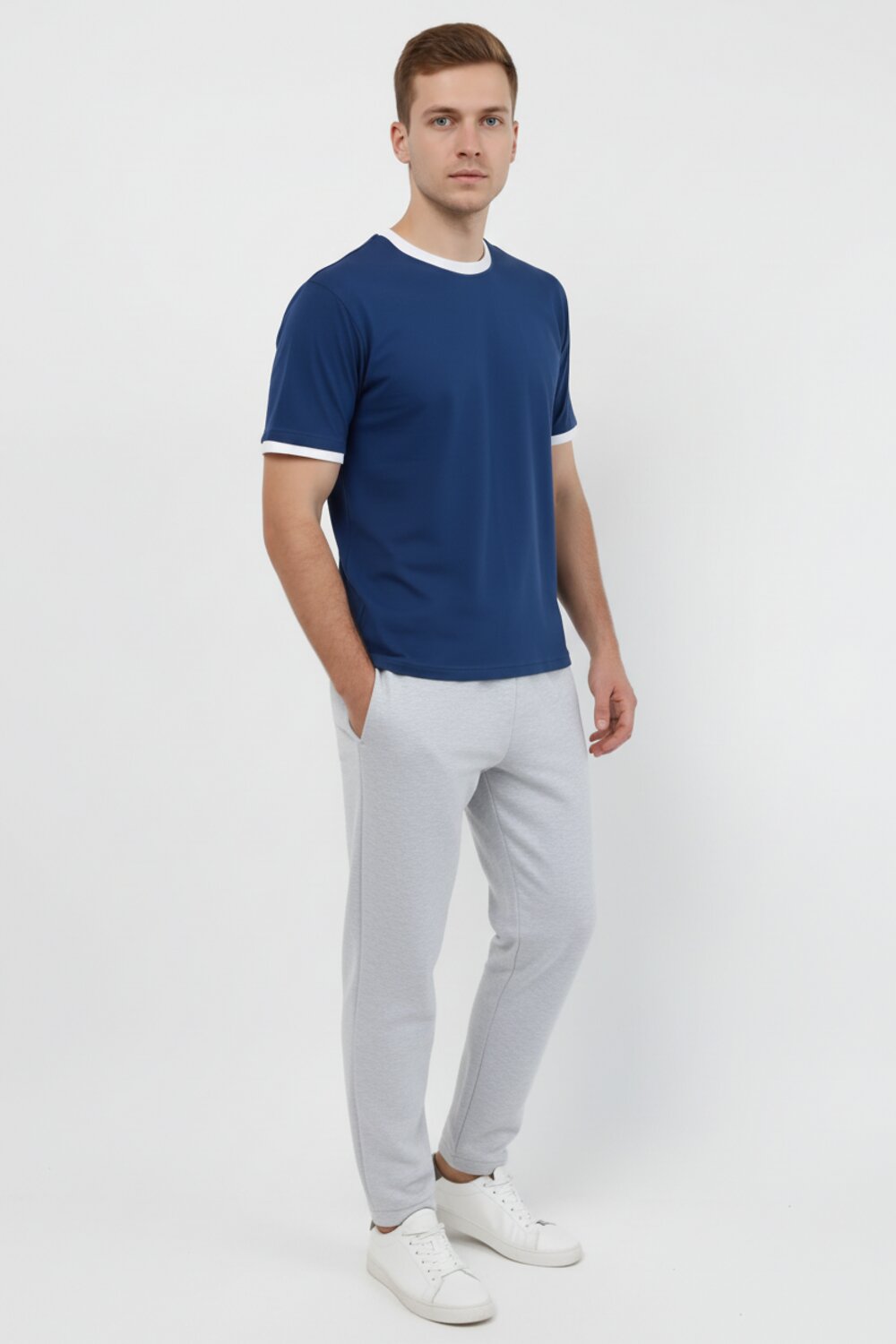 Натали Футболка 576856 14481 темно-синий+белый