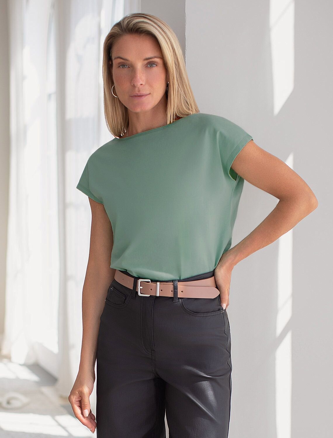 VILATTE Футболка 576895 D49.088 св.оливковый