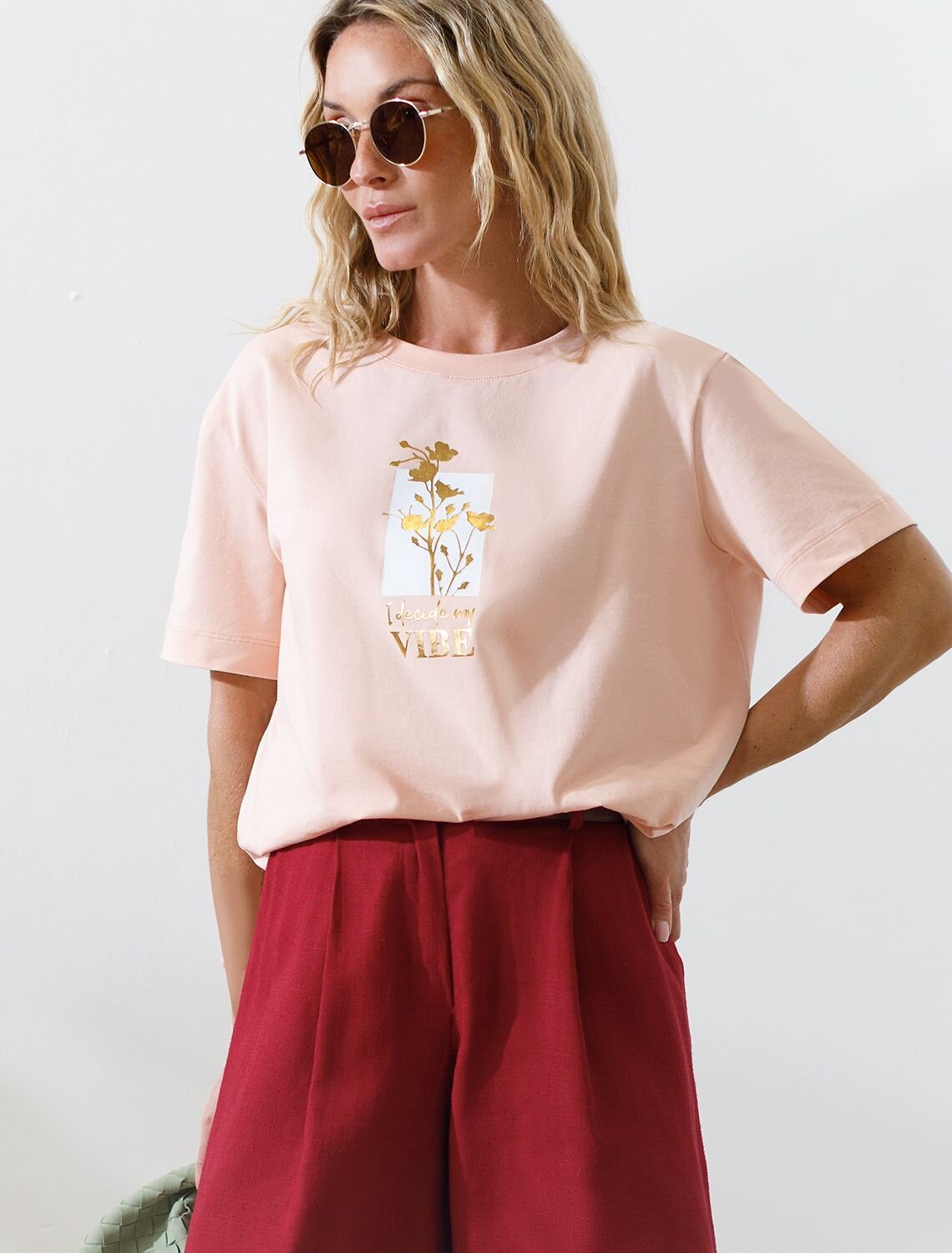 VILATTE Футболка 576896 D49.145 пудра_vibe