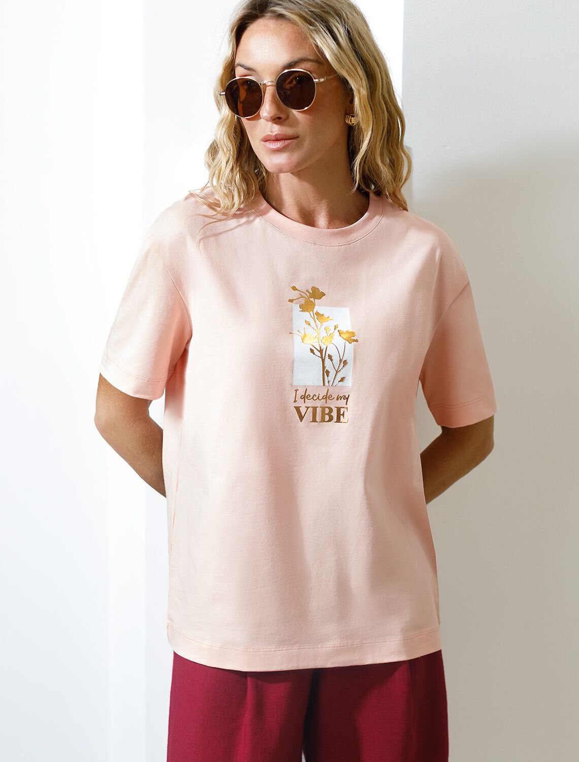 VILATTE Футболка 576896 D49.145 пудра_vibe