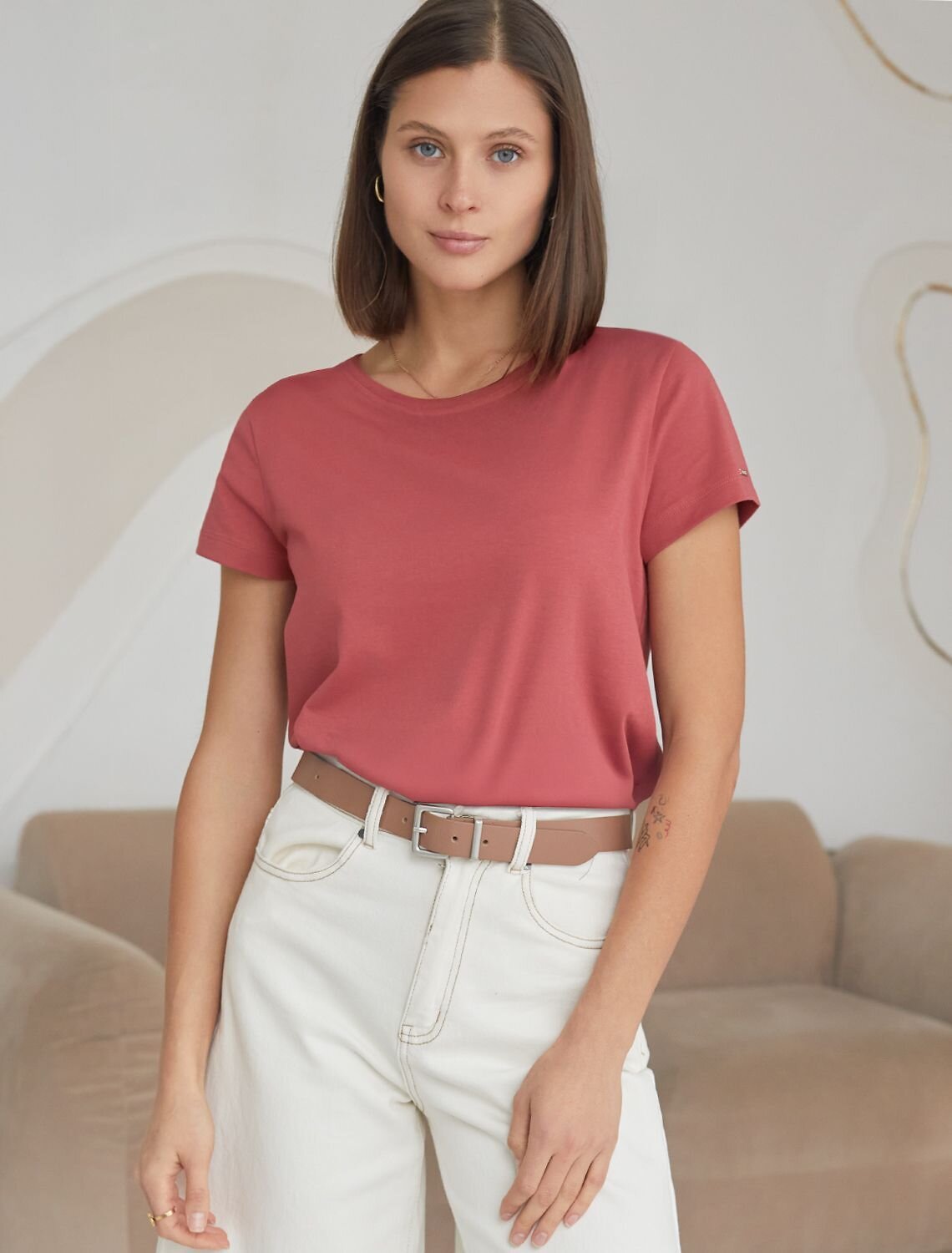 VILATTE Футболка 576901 D49.155 т.коралл