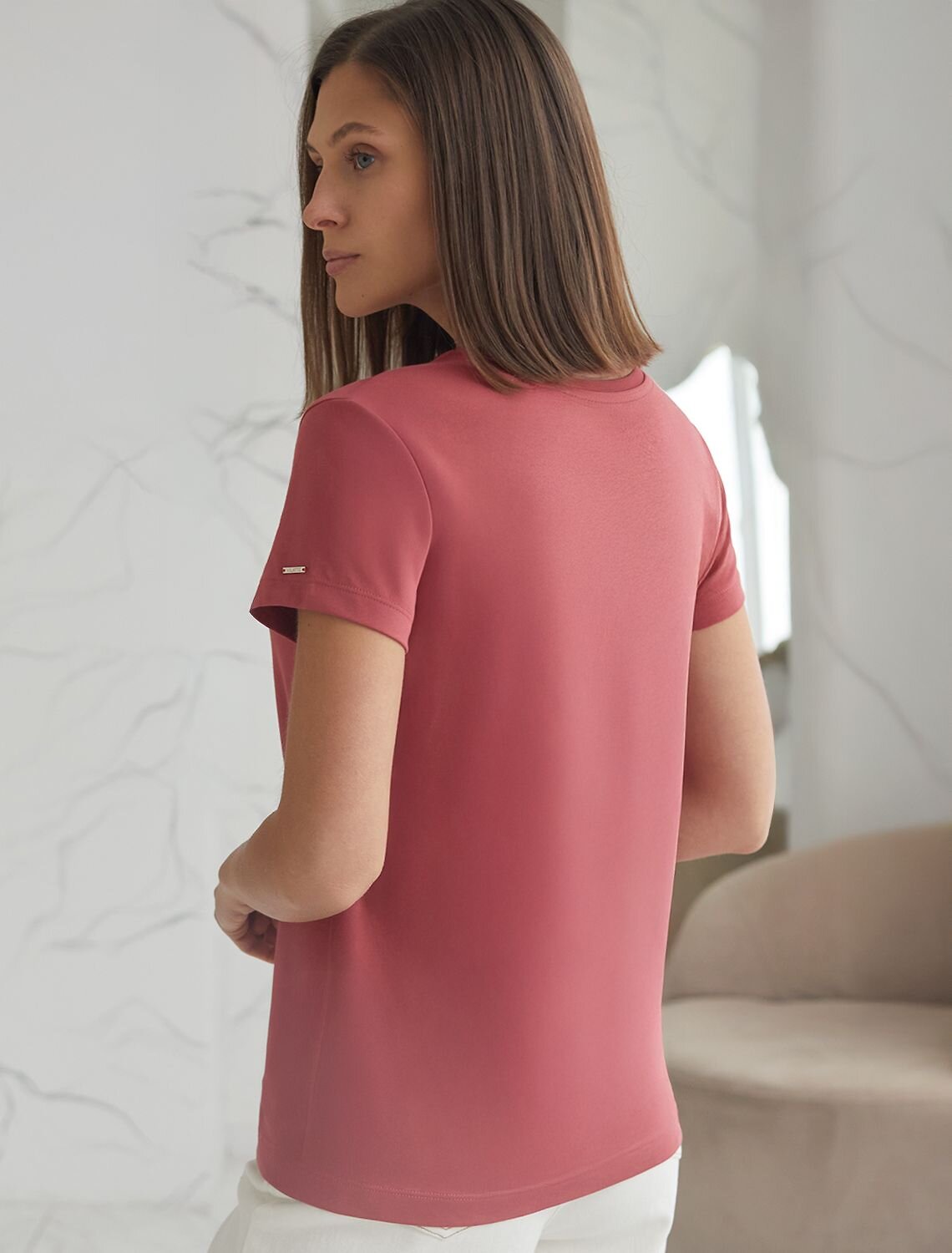 VILATTE Футболка 576901 D49.155 т.коралл