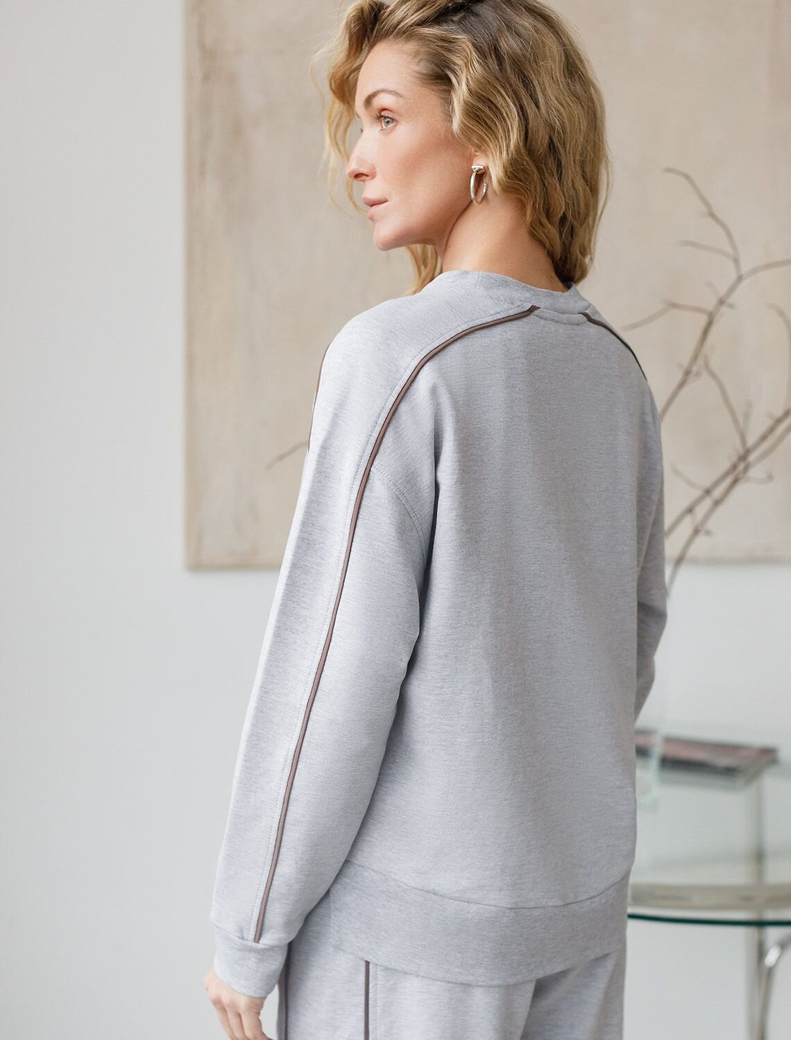 VILATTE Джемпер 576902 D49.161 св.серый меланж_cotton club