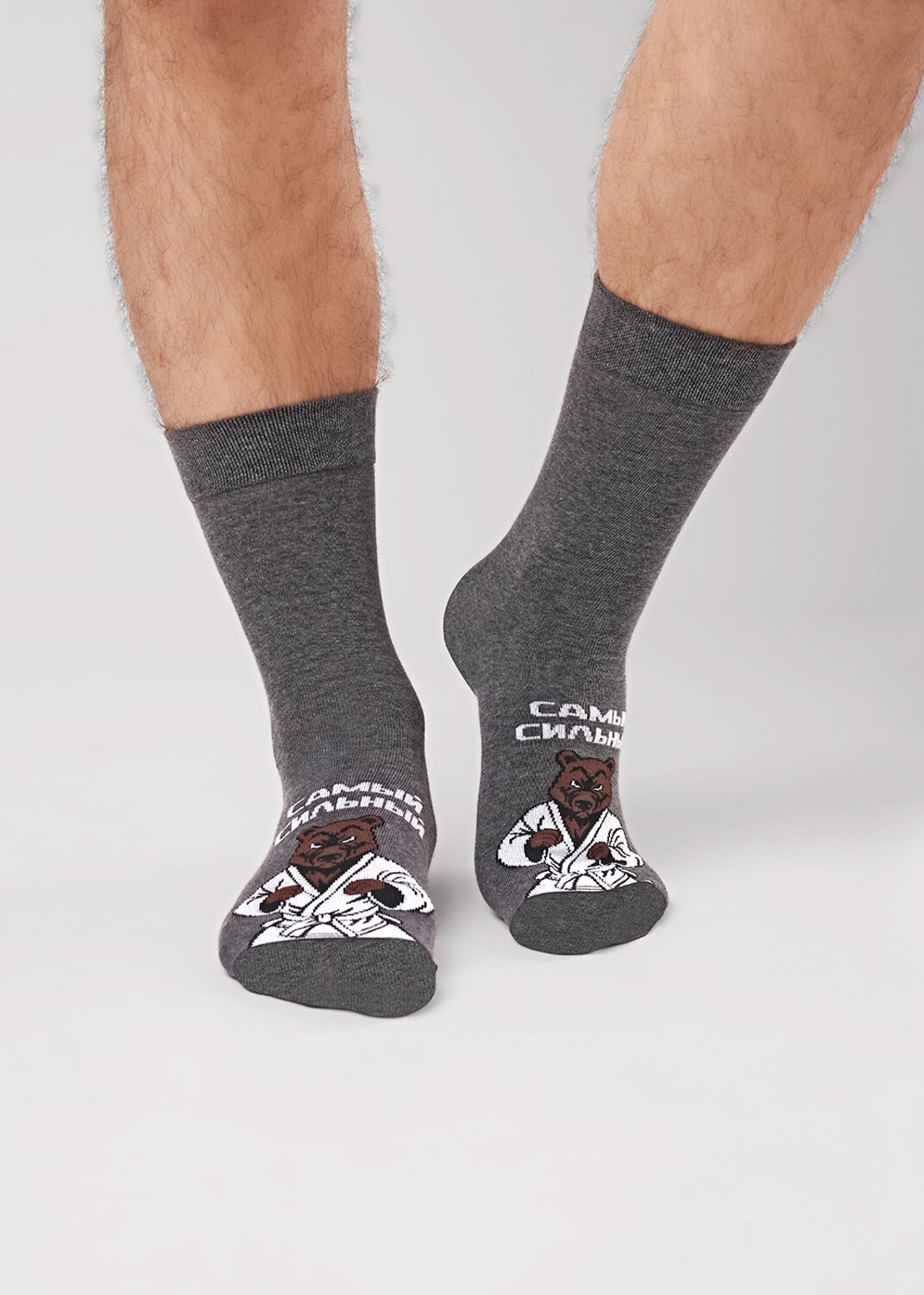 CLEVER Носки 576982 К6566Л меланж т.серый