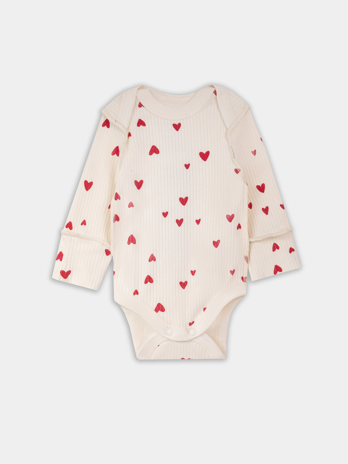 MARK FORMELLE Боди детское 576997 13018-1-2 сердечки на молочном +бантики на розовой сказке