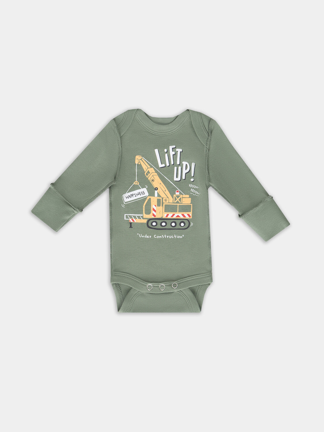 MARK FORMELLE Боди детское 576999 13016-1-3 морской +серо-голубой +тракторы на белом песке