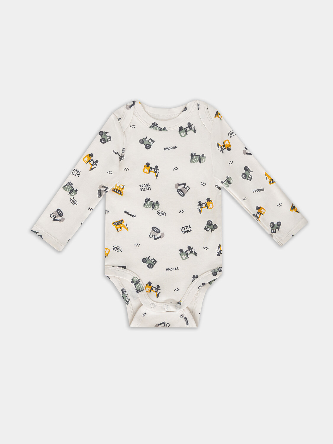 MARK FORMELLE Боди детское 577000 13016-3 морской +серо-голубой +тракторы на белом песке