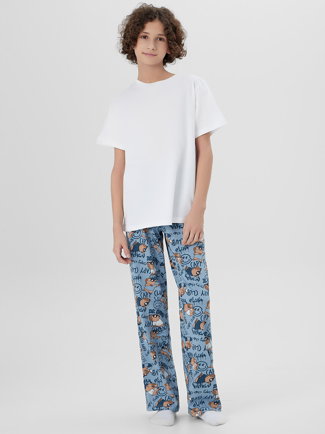 MARK FORMELLE Брюки 577017 583001 крутые капибары на голубом