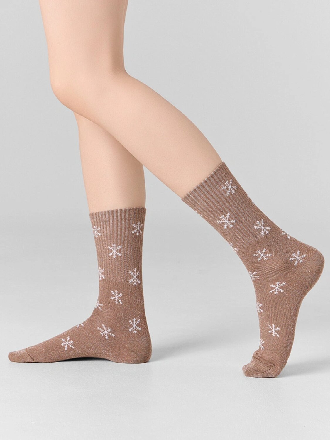 MARK FORMELLE Женские носки 577106 217K-2166 карамель /серебр.люрекс