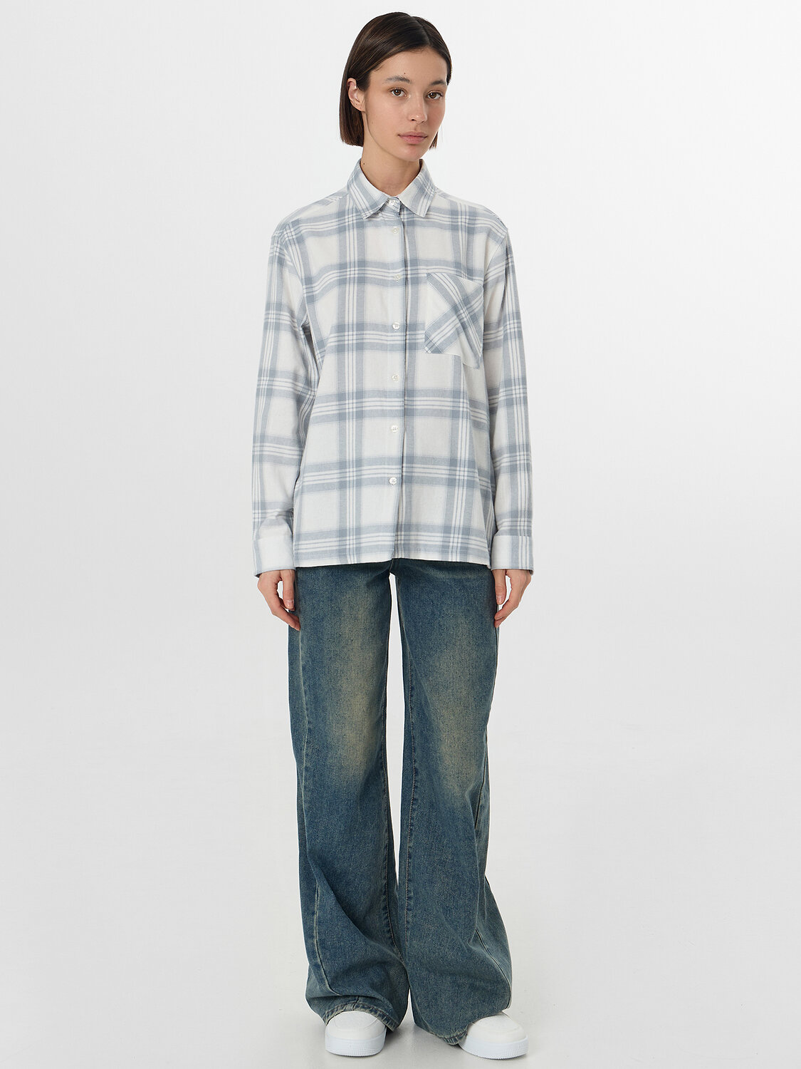 MARK FORMELLE Рубашка 577164 122963 серая клетка