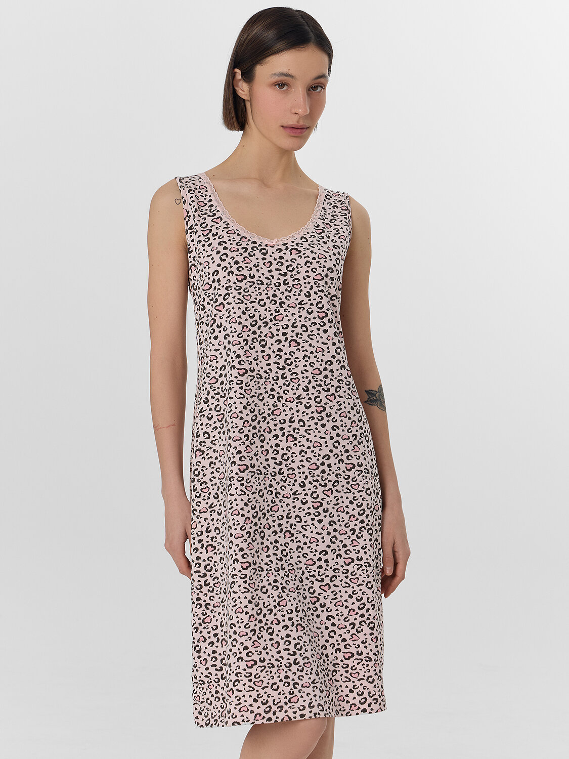 MARK FORMELLE Сорочка 577169 572399 леопард на розовом