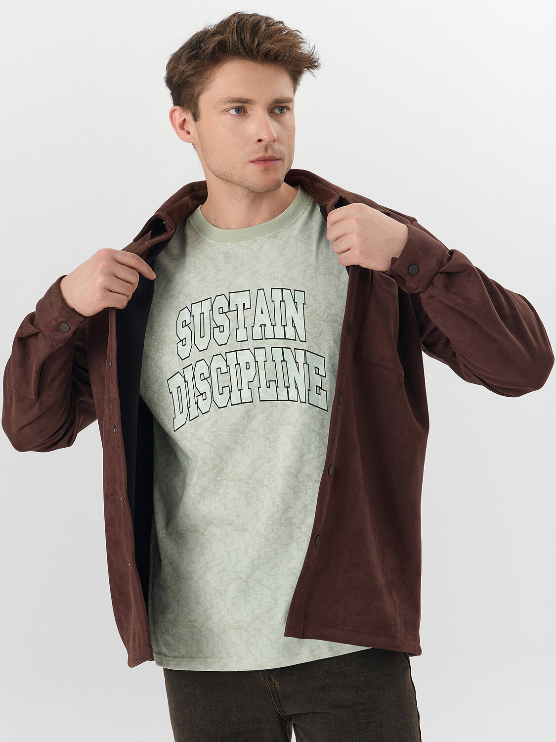 MARK FORMELLE Футболка 577252 111927 милитари ментол +печать